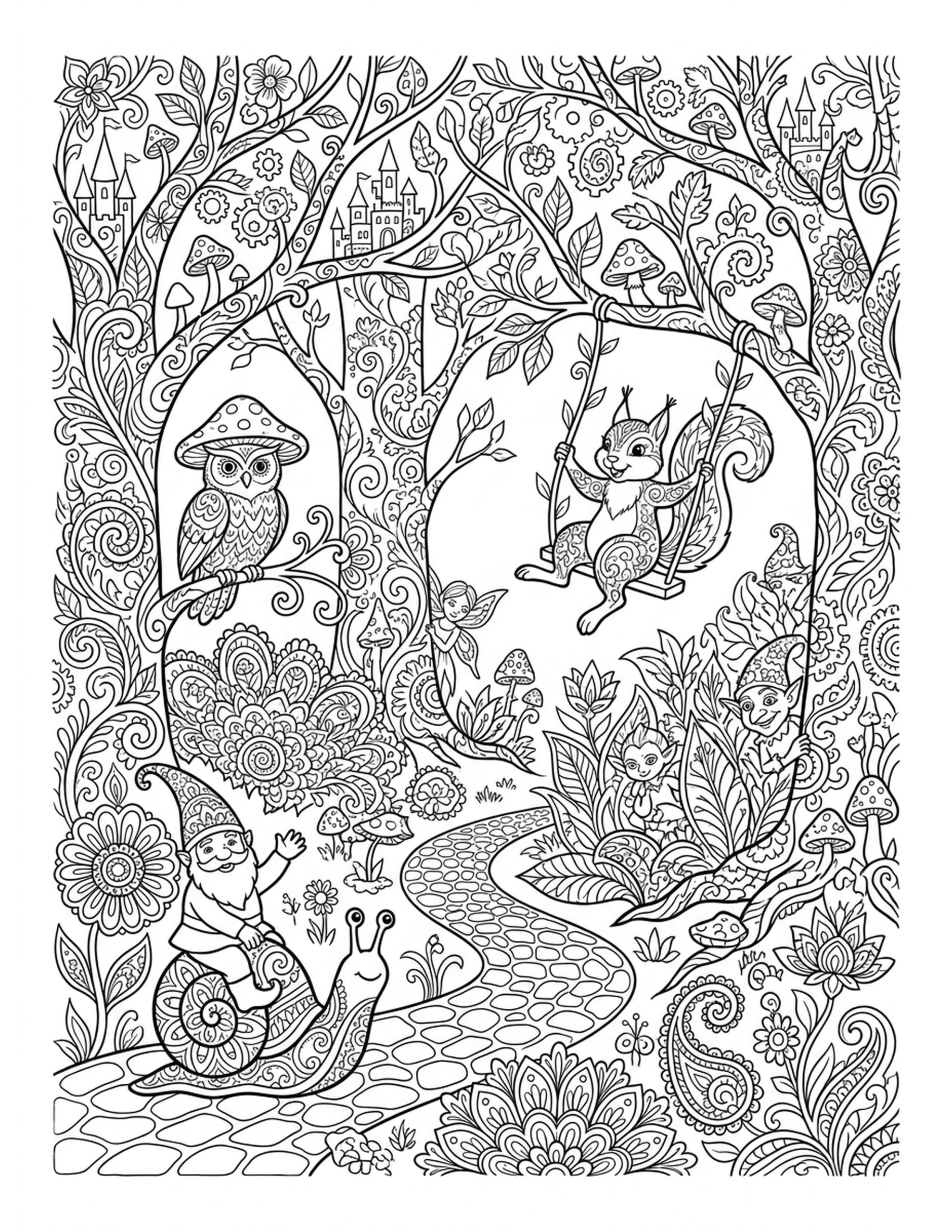 Create Your Own Fairy Tale Coloring Page