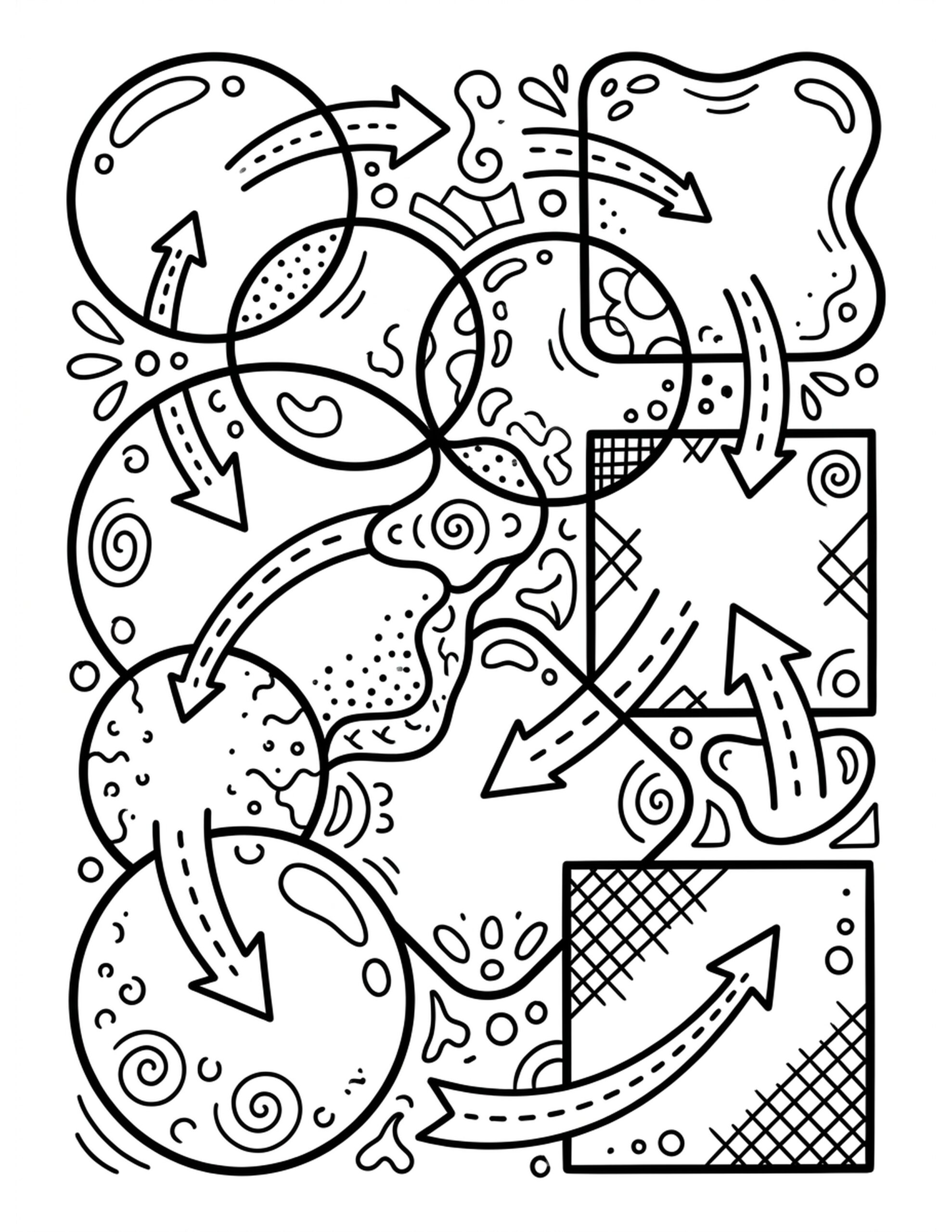 Gradient Blending Techniques Coloring Page