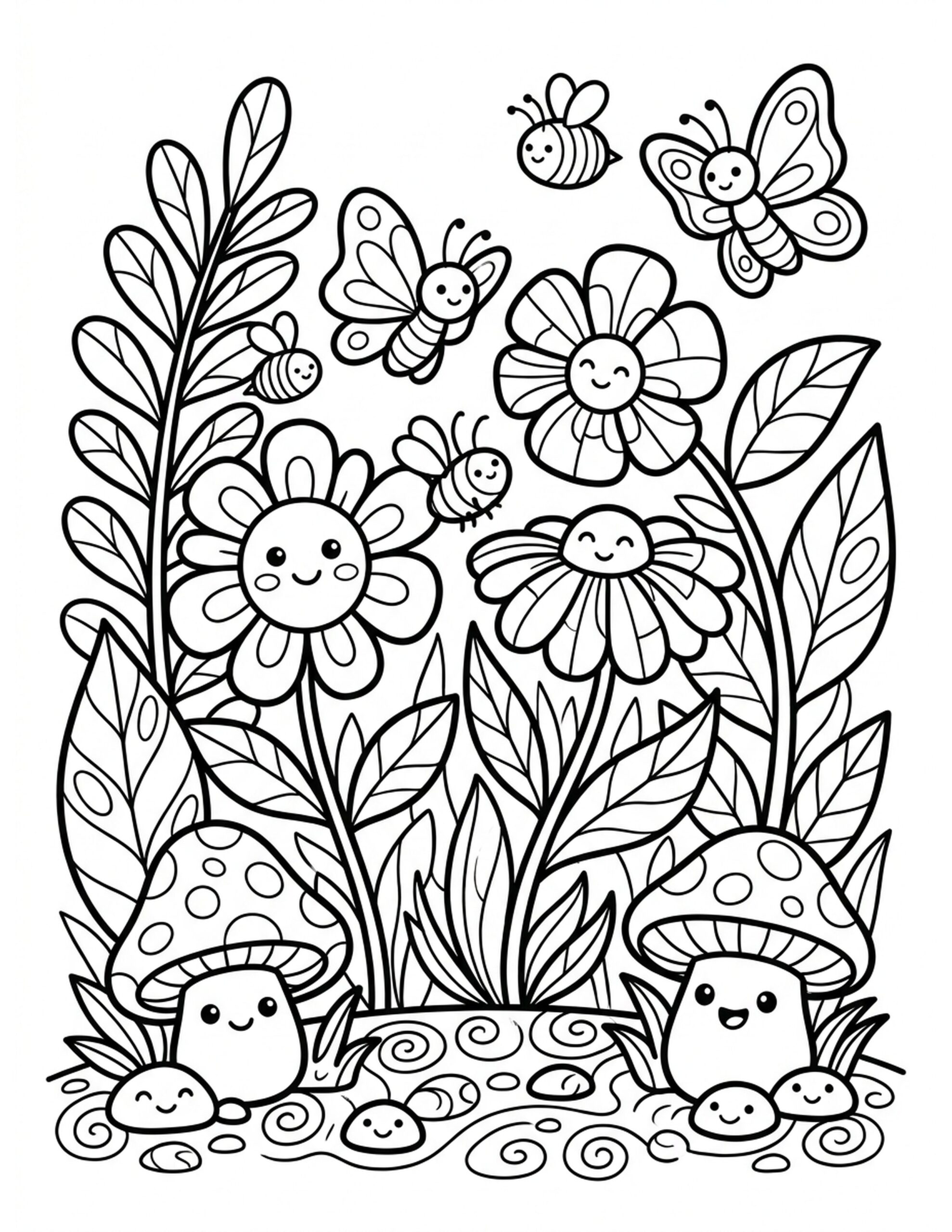 Nature-Inspired Color Study Coloring Page