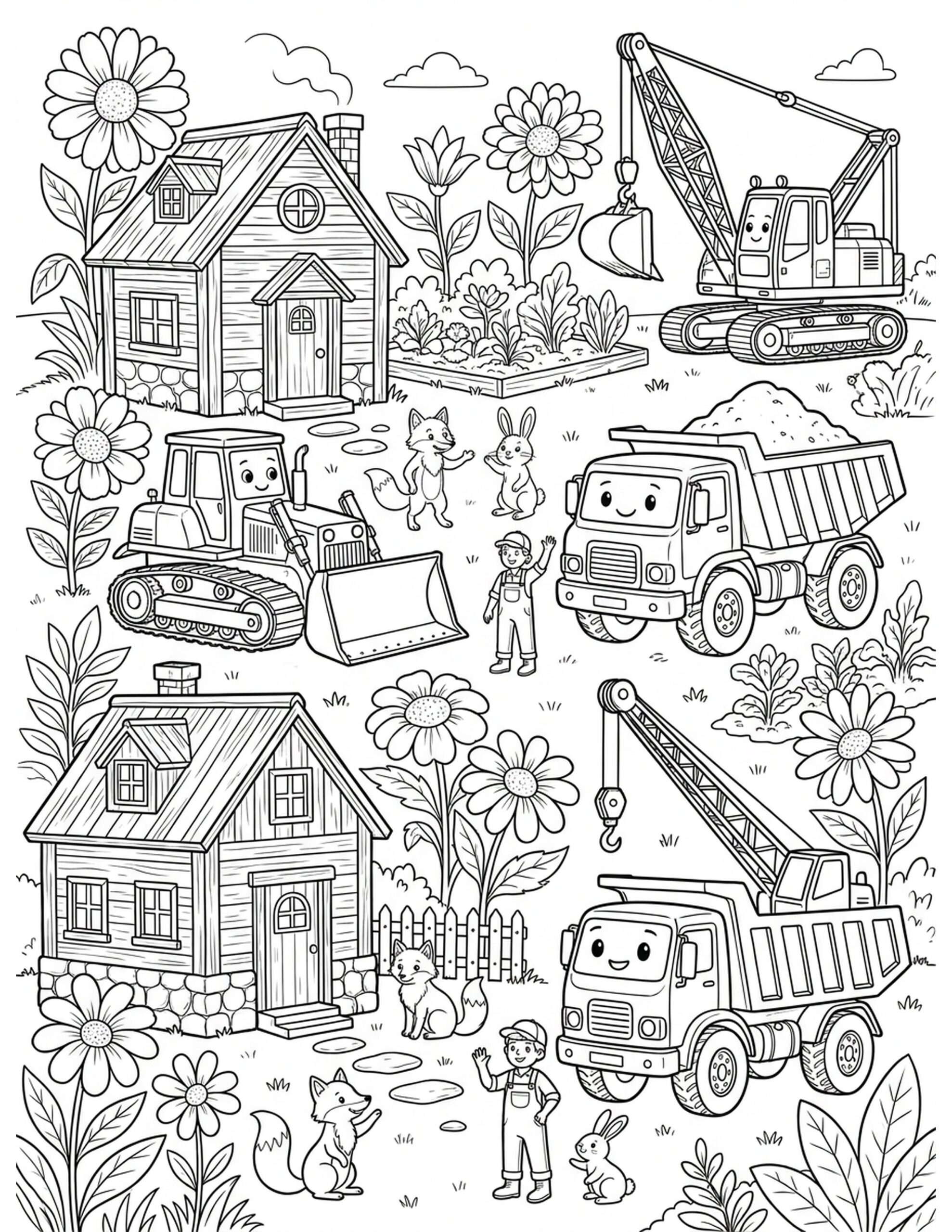 Vehicle Homestead Coloring Page