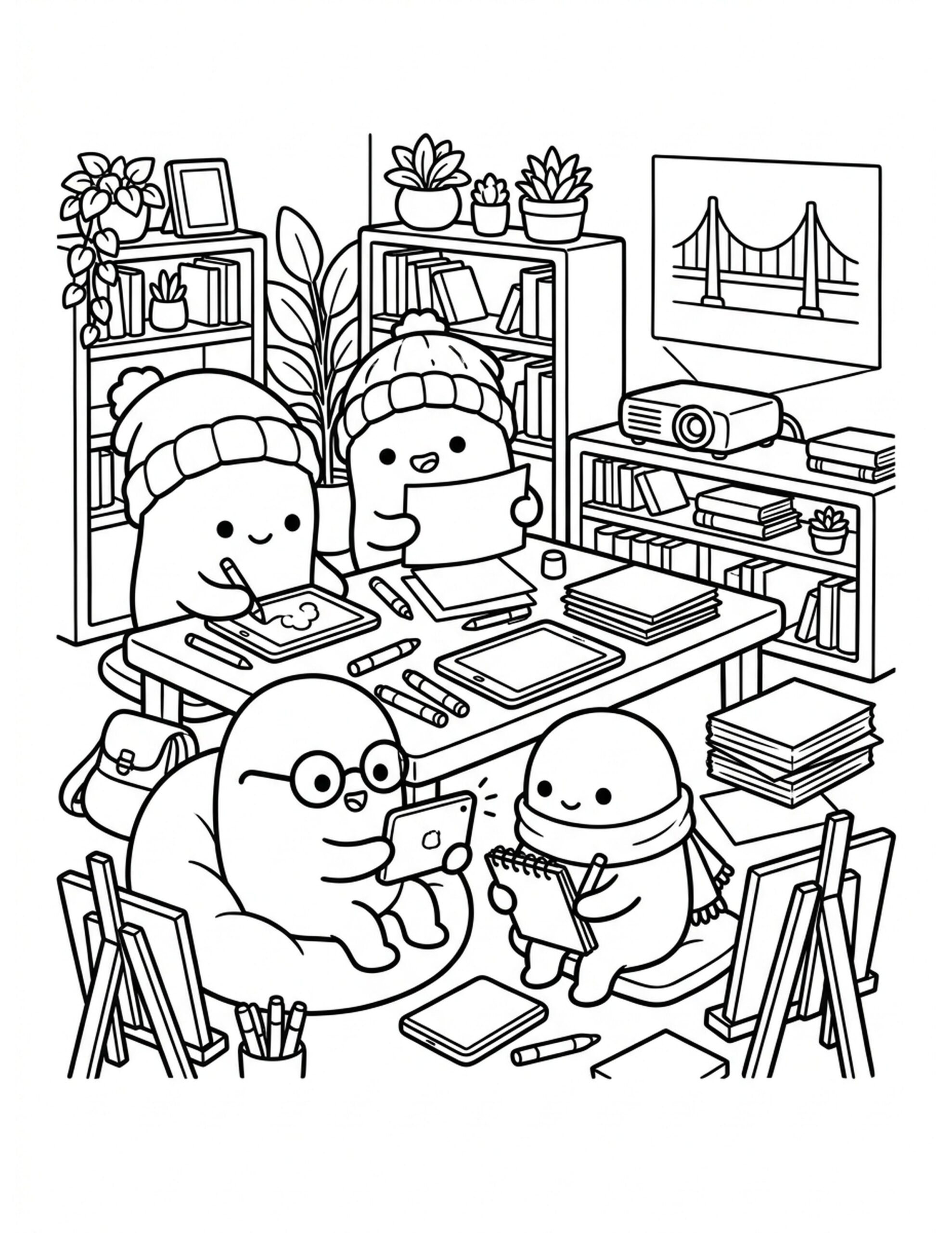 Bridging the Digital Divide Coloring Page