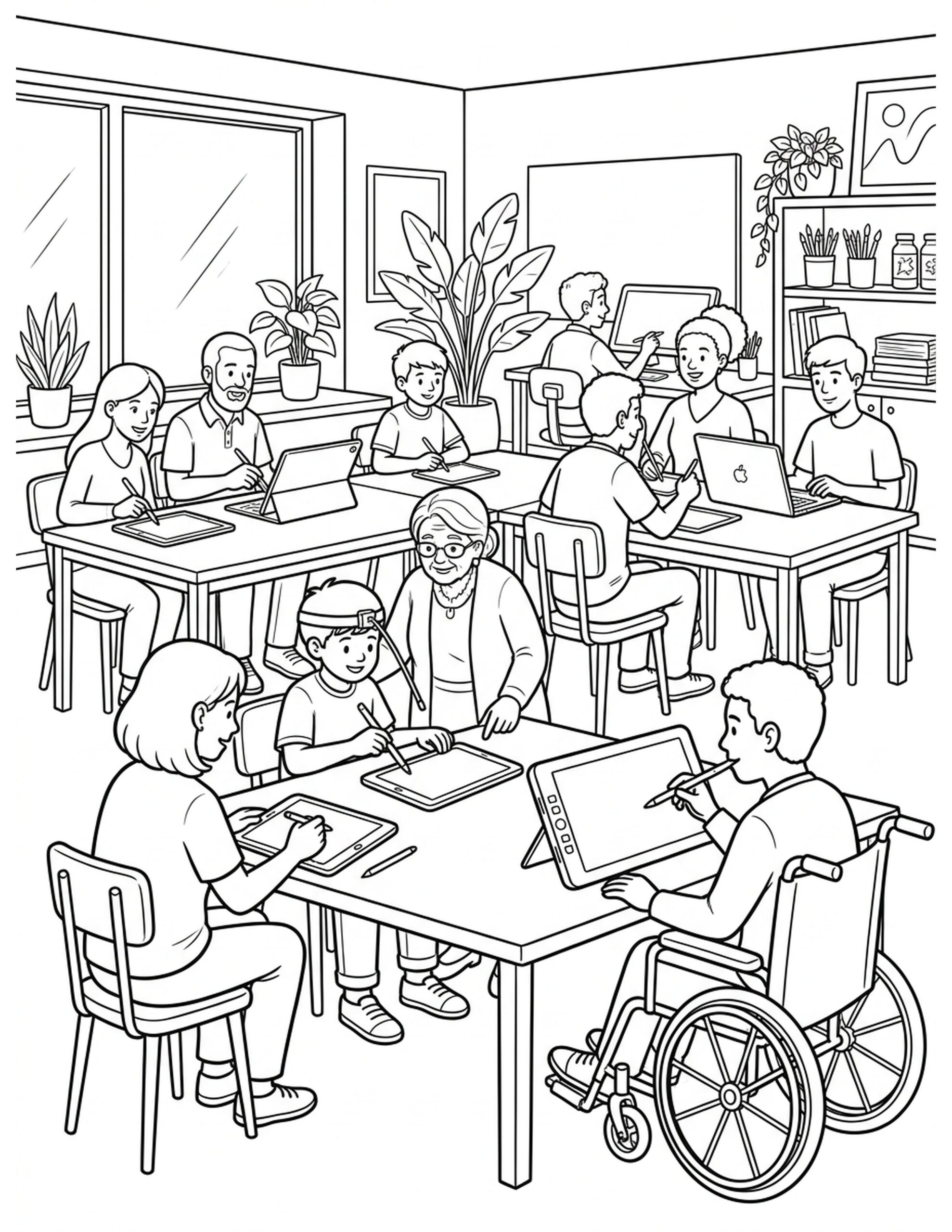 Making Digital Art Accessible Coloring Page