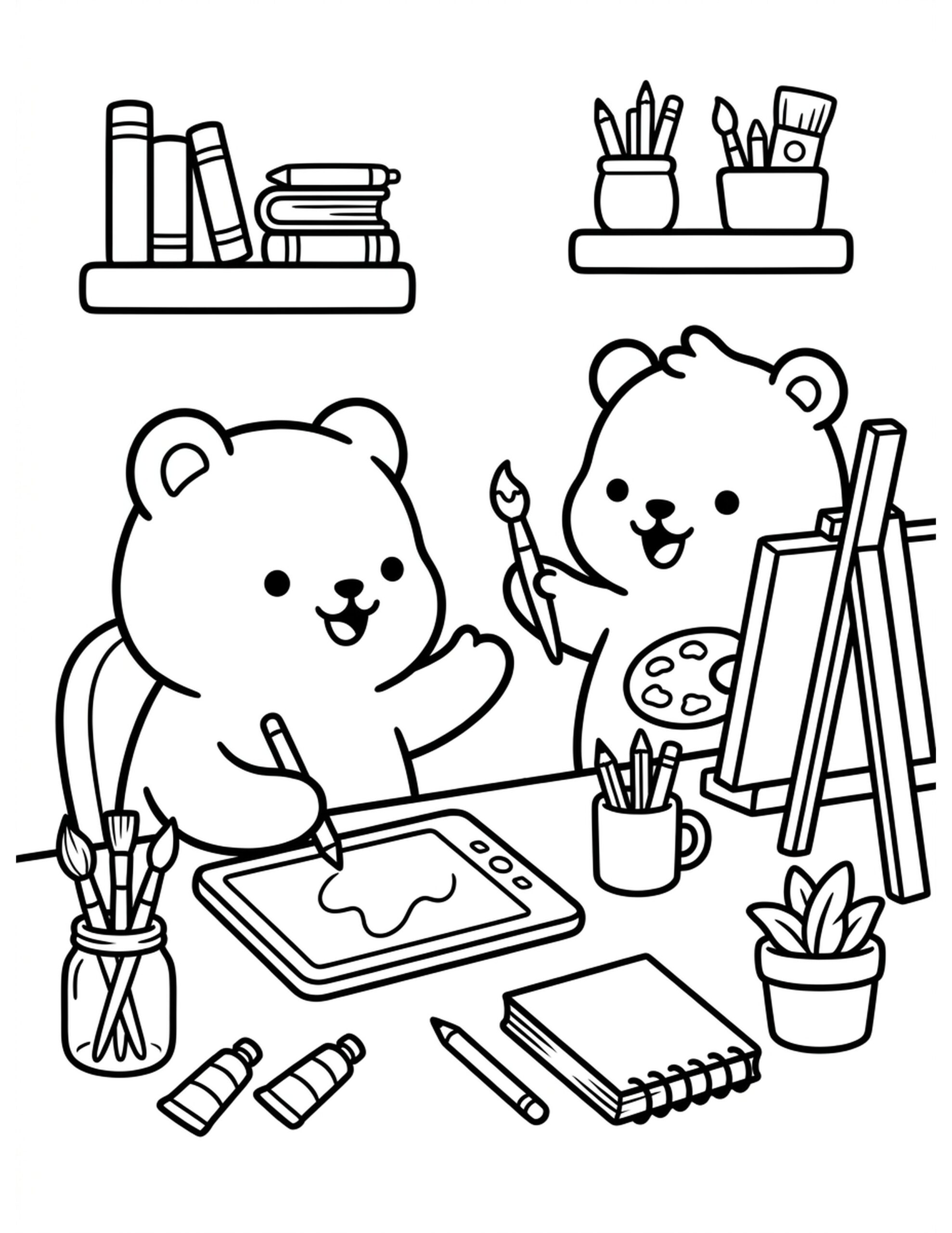 Art Tutorials: Both Worlds Coloring Page