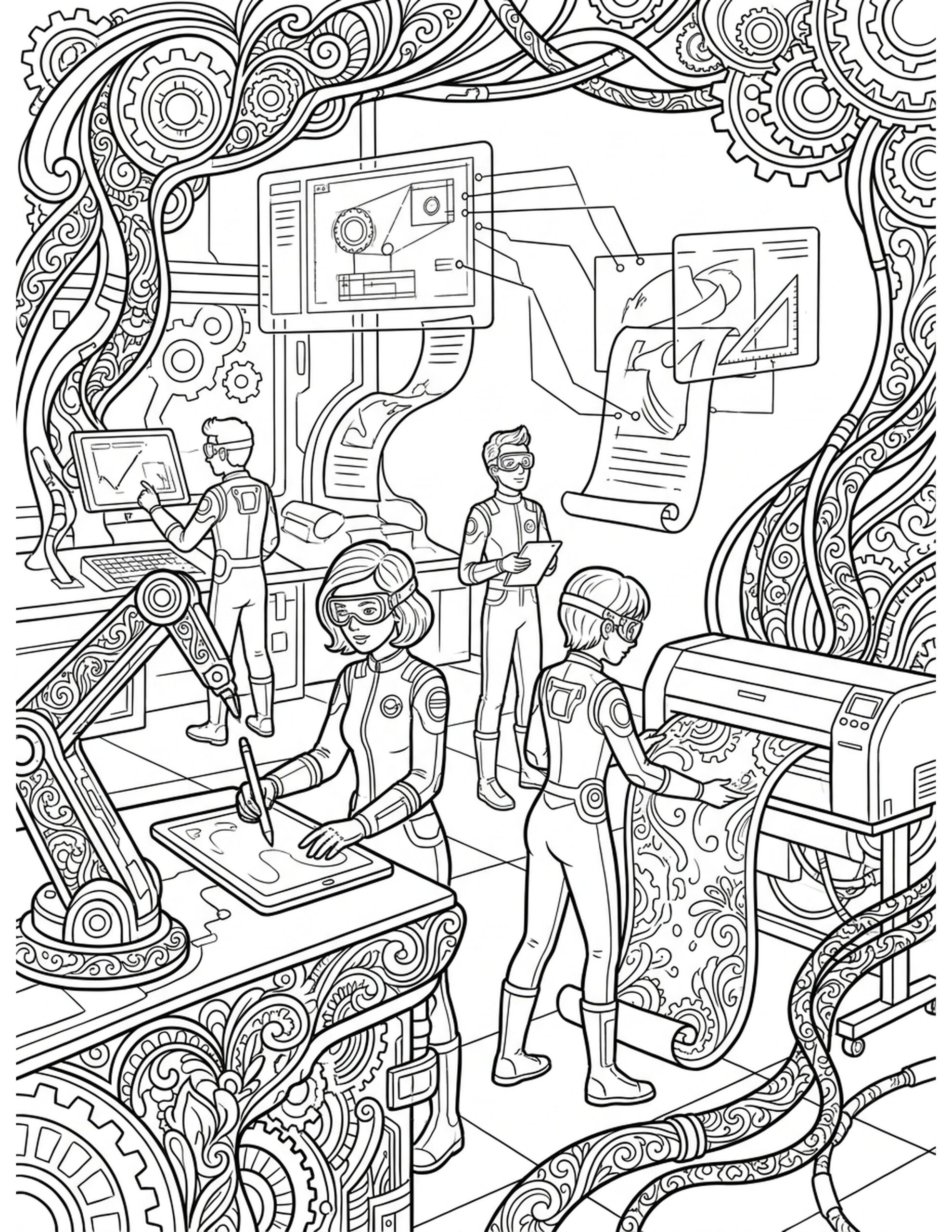 The Future of Art: Digital Meets Printable Coloring Page