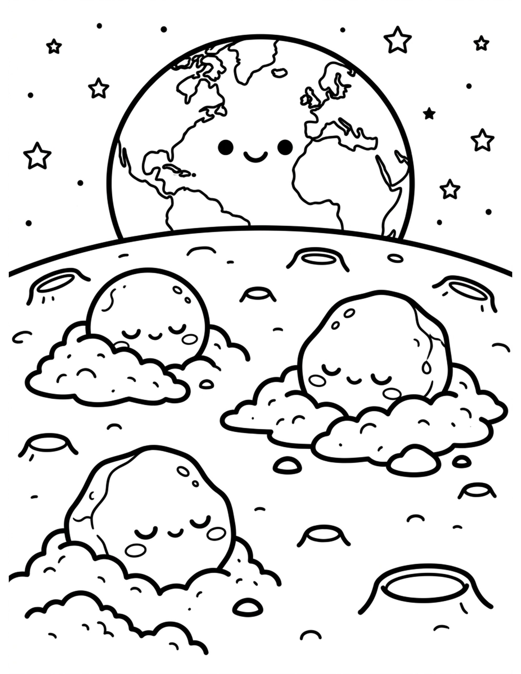 The Quiet Side of the Moon Coloring Page