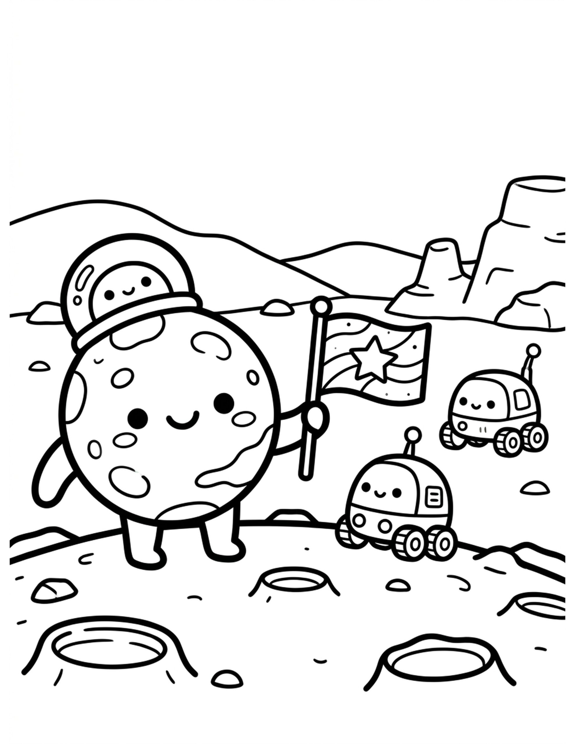 The Red Planet: Mars Coloring Page