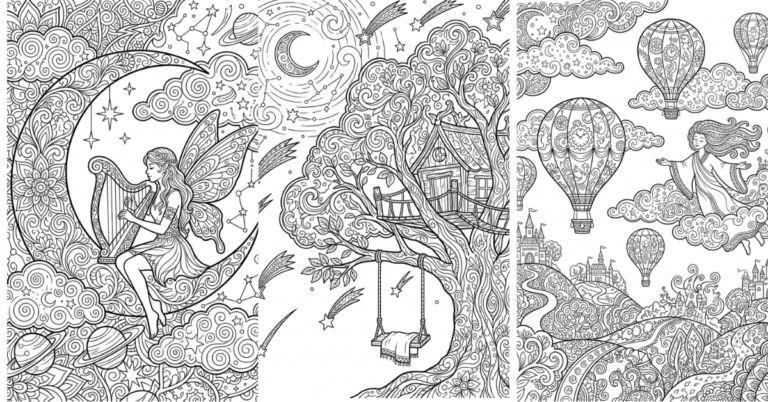 Coloring Pages for Adults — Stress Relief Pack