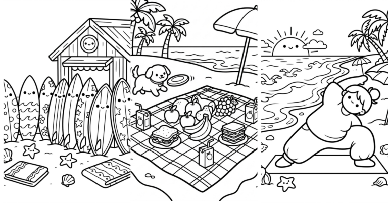 Sweet Summer Vibes with These Beach Coloring Pages