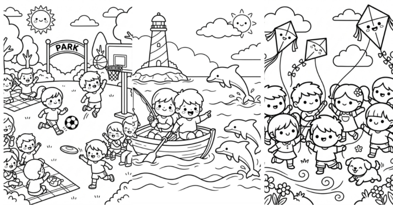Cute Summer Coloring Pages for Kids