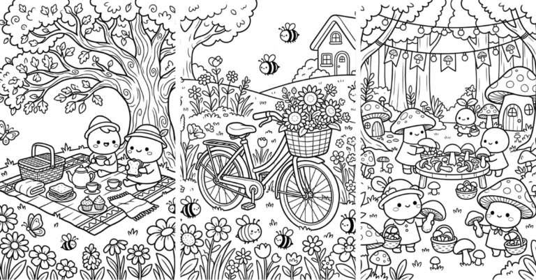 Cottagecore Coloring Pages Free Aesthetic Print