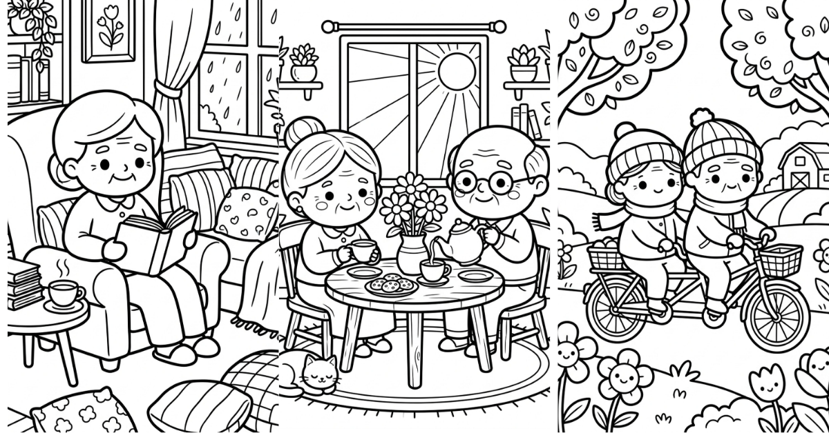 Coloring Pages for Seniors — Large Print Easy