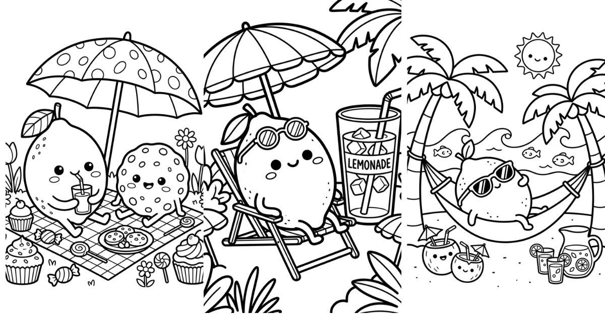 The Cutest Lemonade Coloring Pages Ever