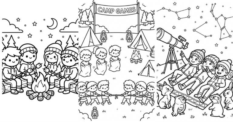 Camping Adventure Coloring Pages