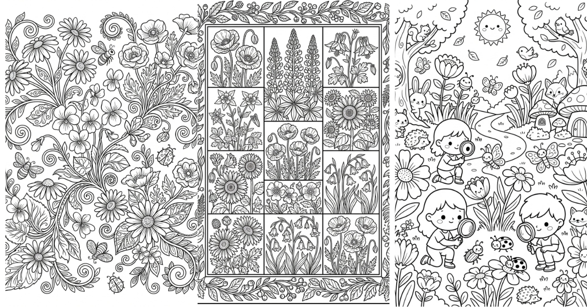 These Wildflower Coloring Pages Are Simply Beautiful