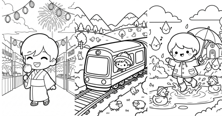 Chibi Coloring Pages Free Cute Characters