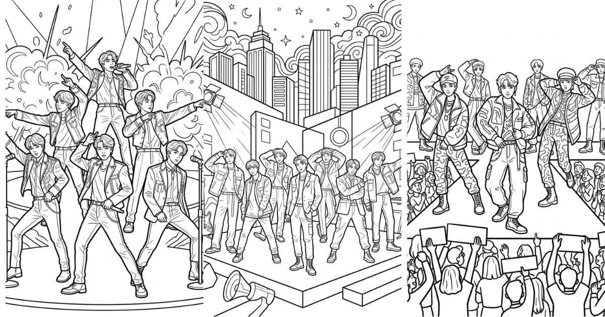 Kpop Idol Coloring Pages Free Fan Art Style
