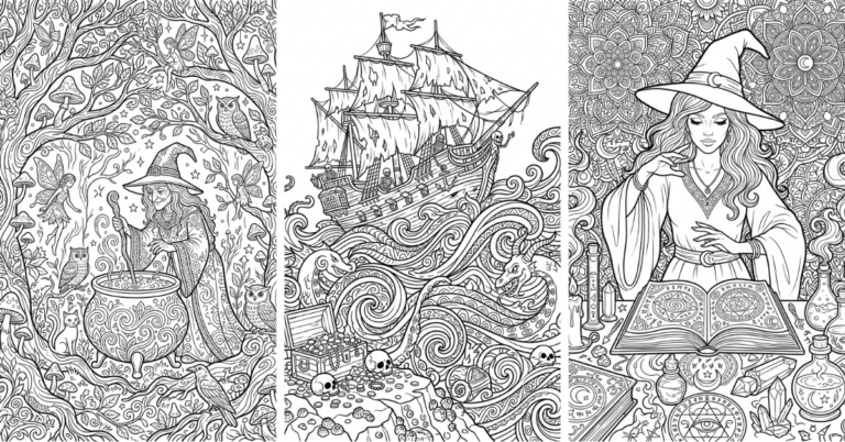 Dark Fantasy Coloring Pages Adults Free