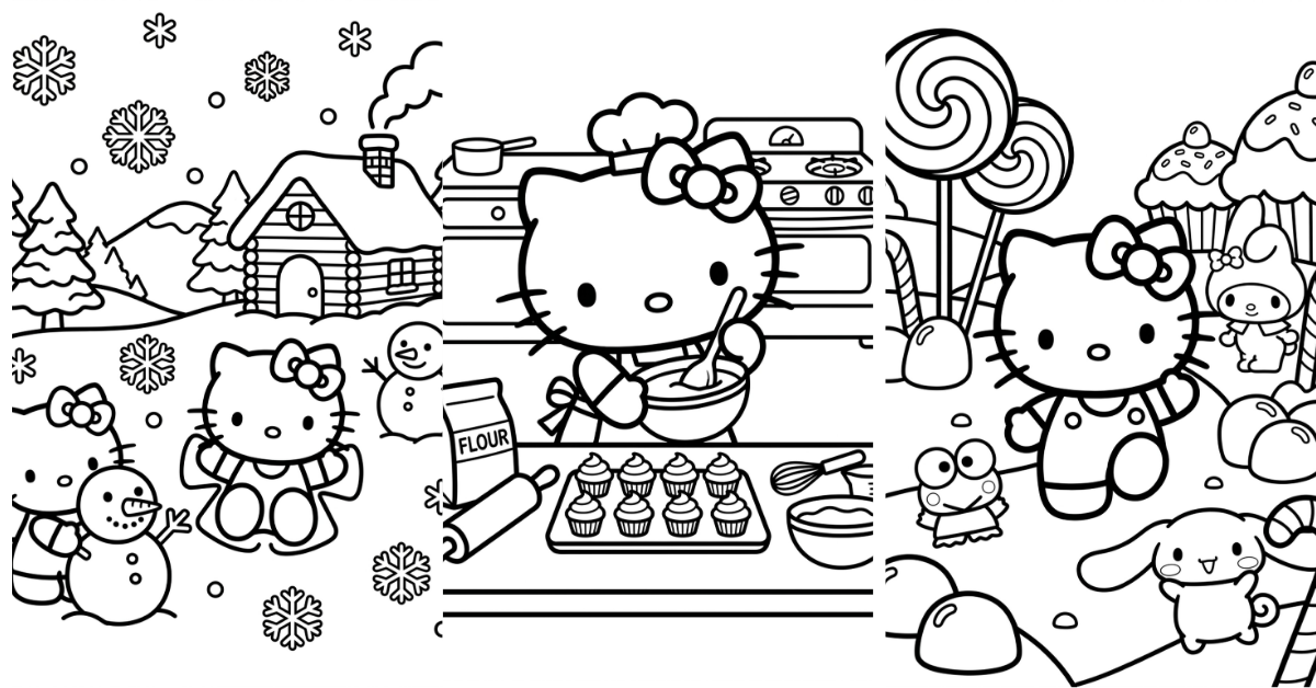 Hello Kitty Coloring Pages