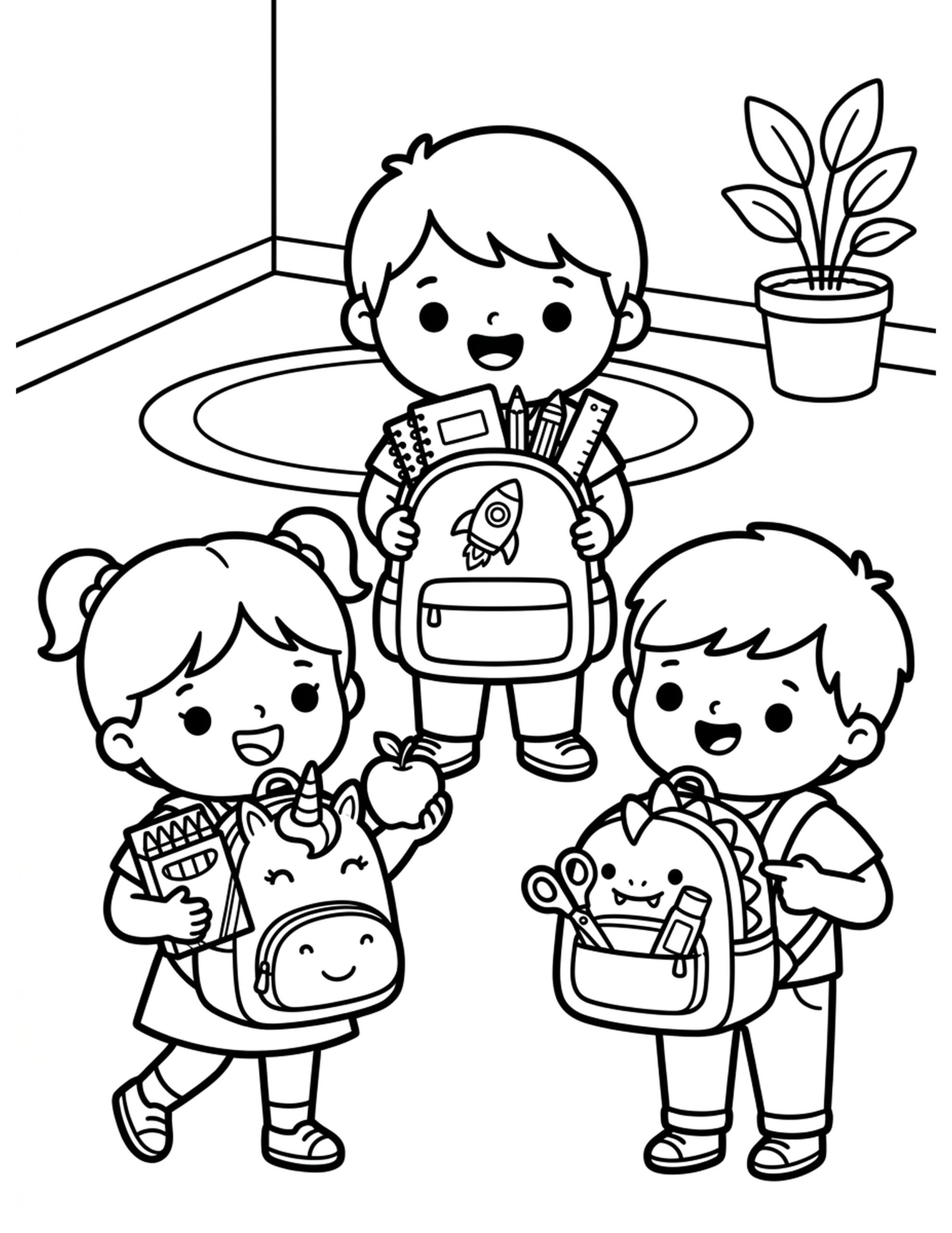 The Great Backpack Reveal Coloring Page