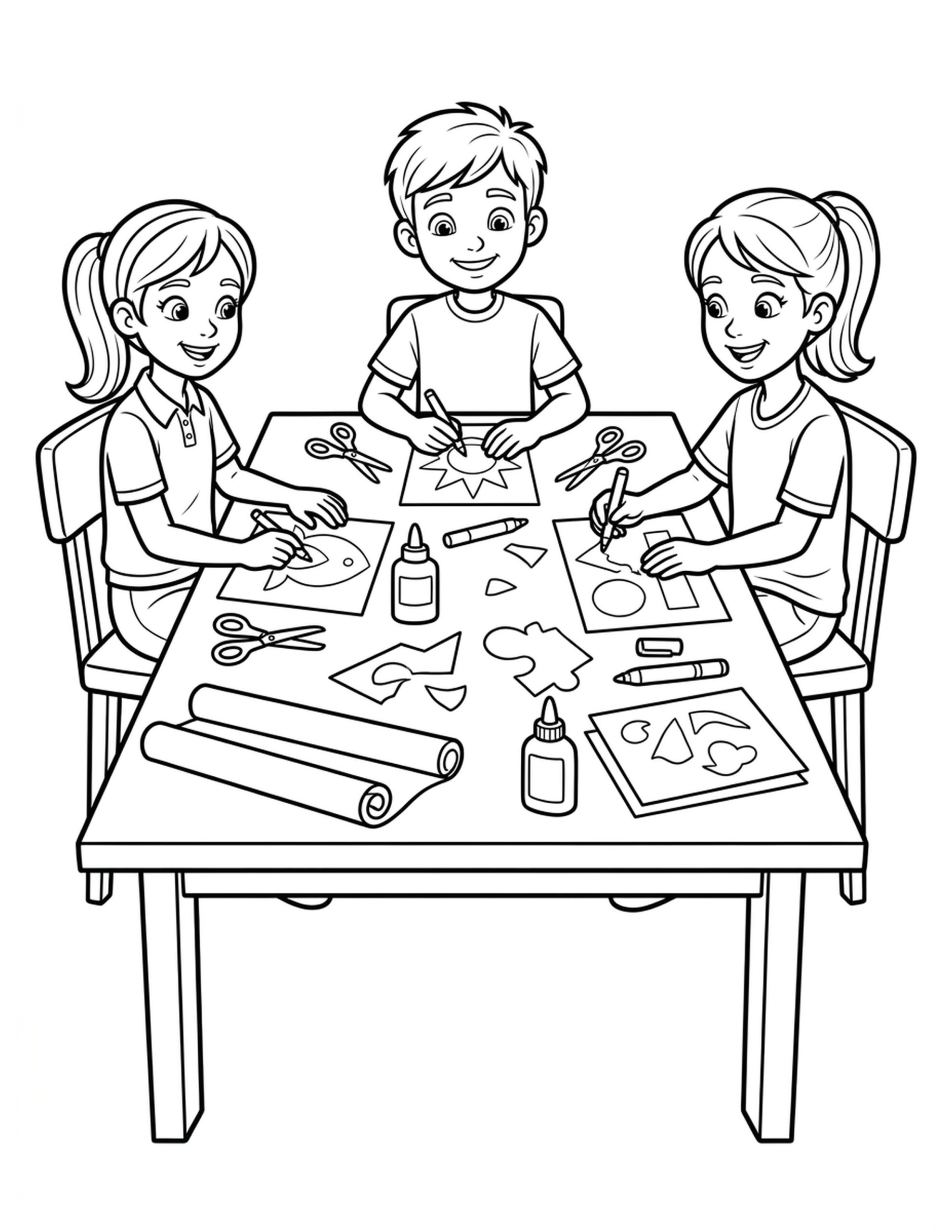 Crafting Corner Coloring Page