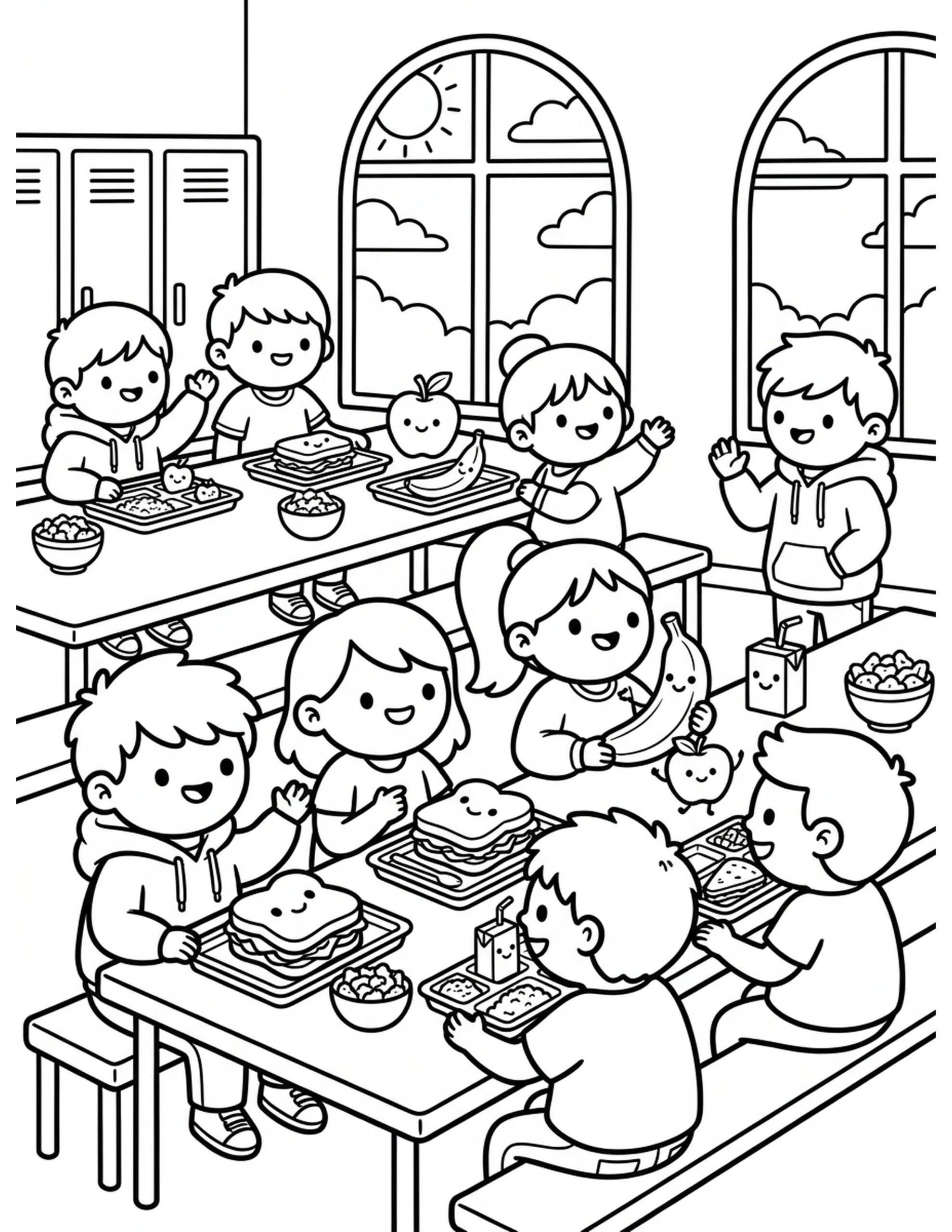 Lunch Break Joy Coloring Page