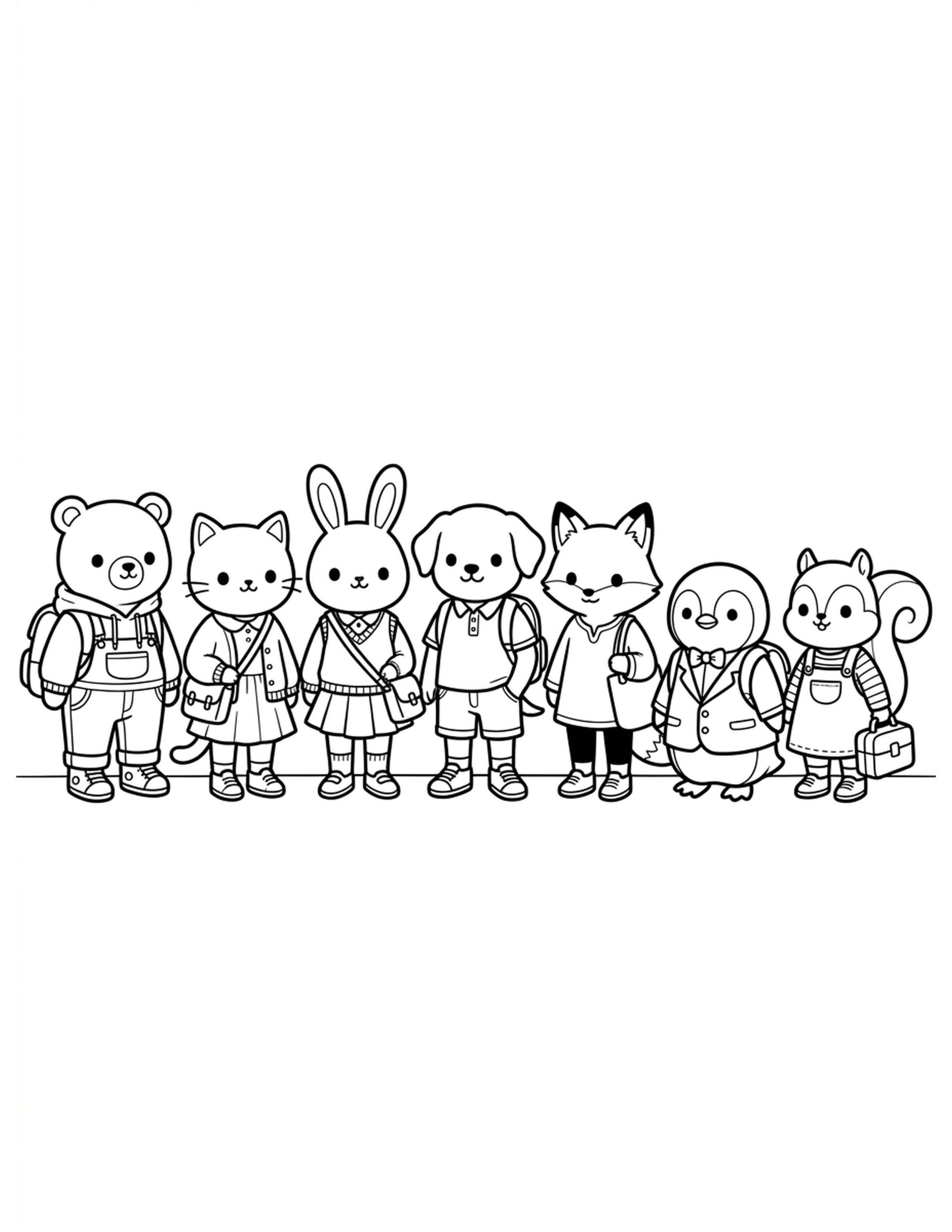 First Day Outfit Showcase Coloring Page