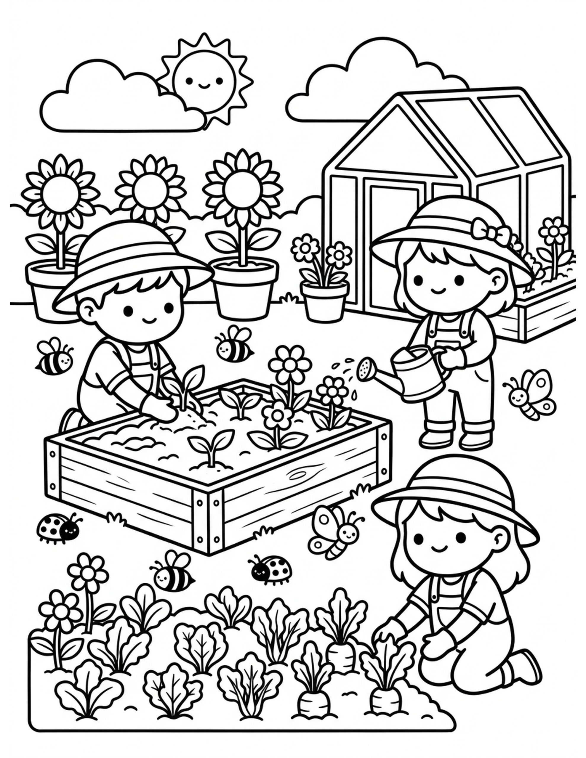 Gardening Club Coloring Page