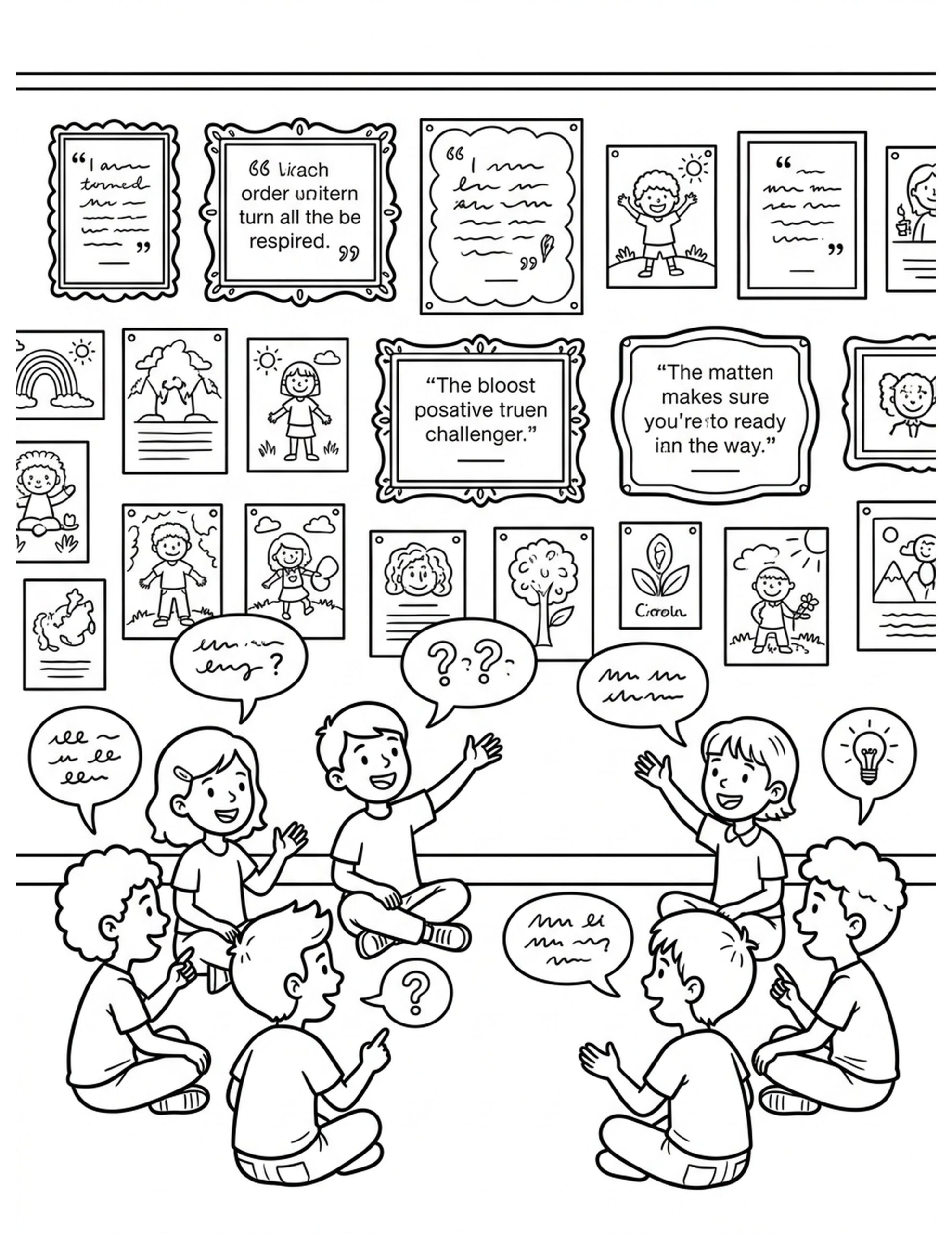 Inspirational Wall Coloring Page
