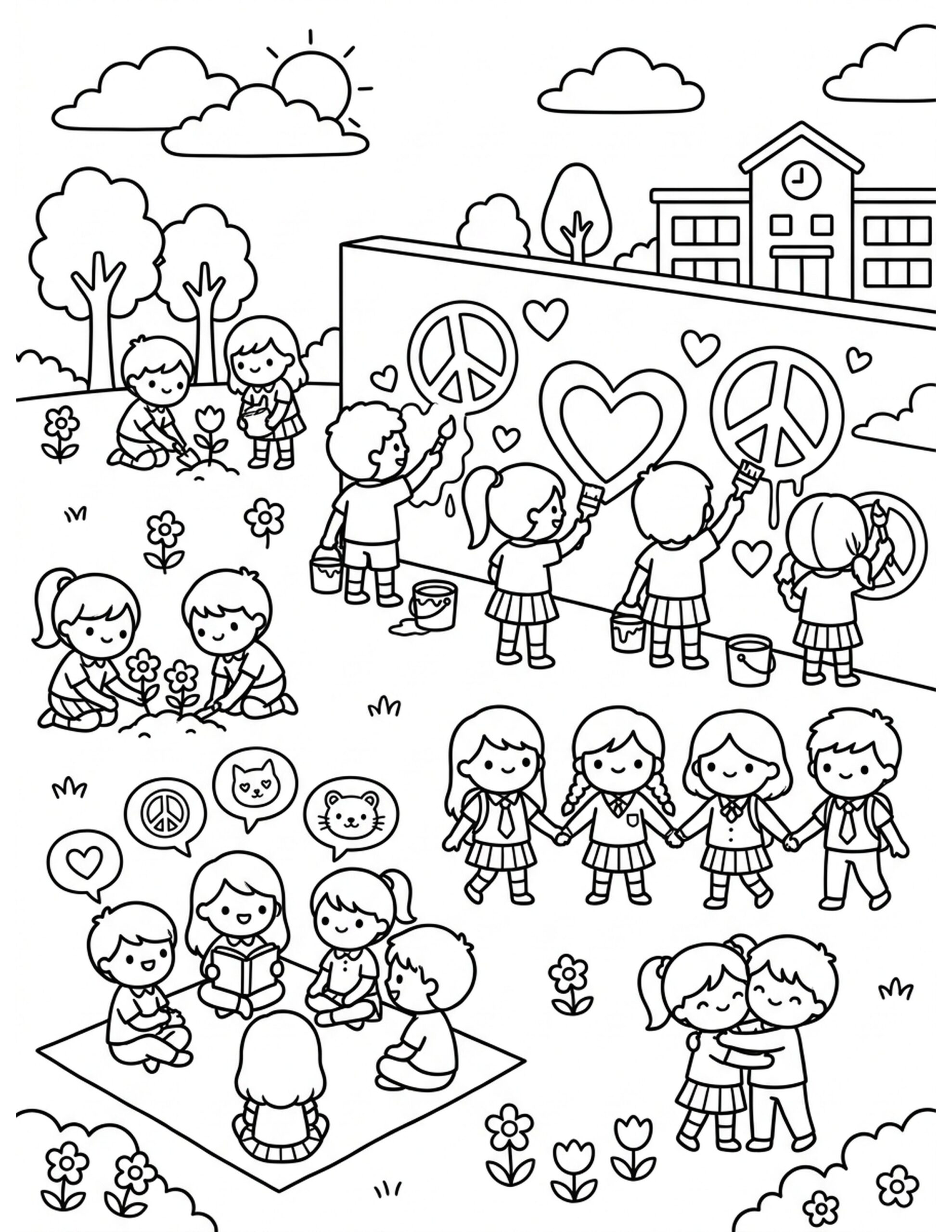 Peace Day Coloring Page