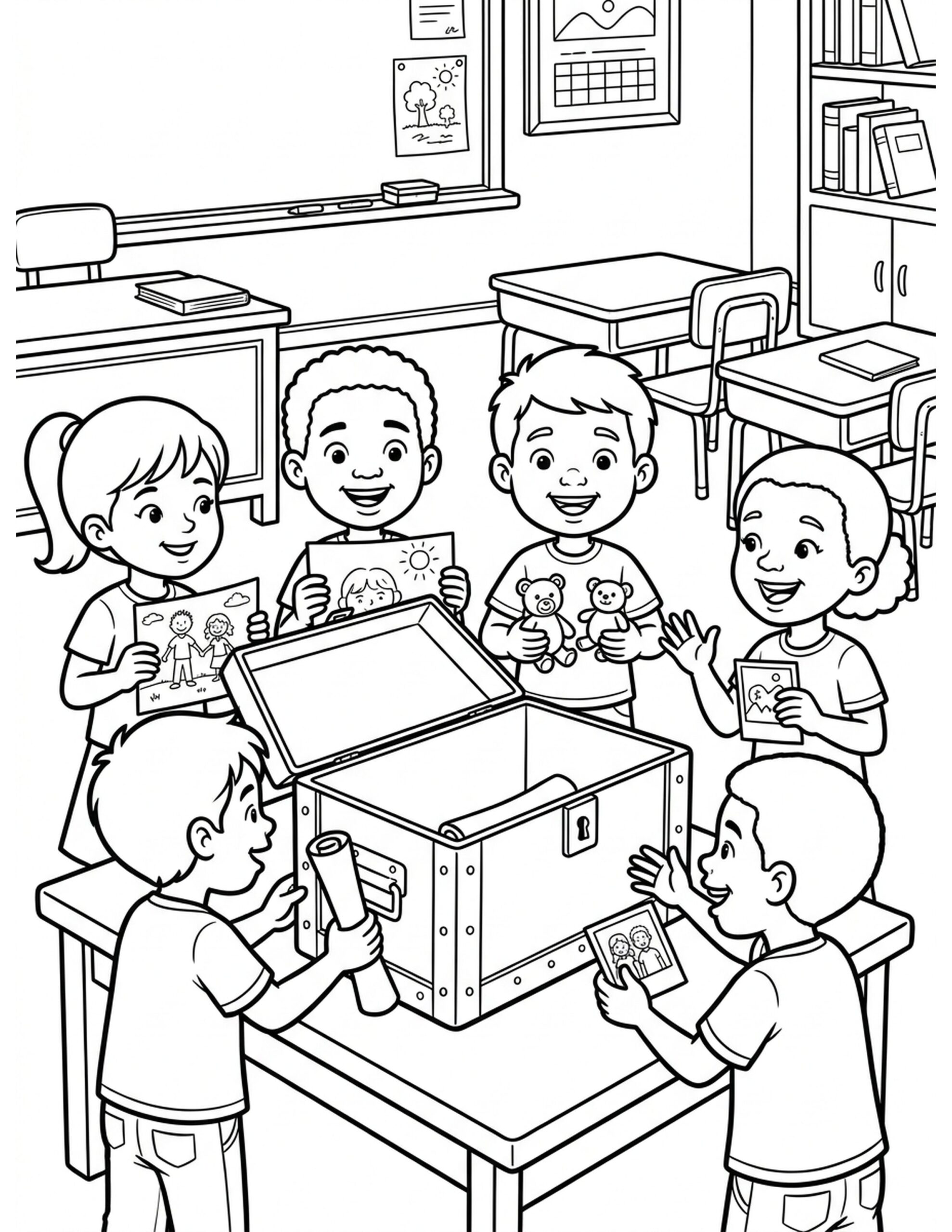 Time Capsule Project Coloring Page