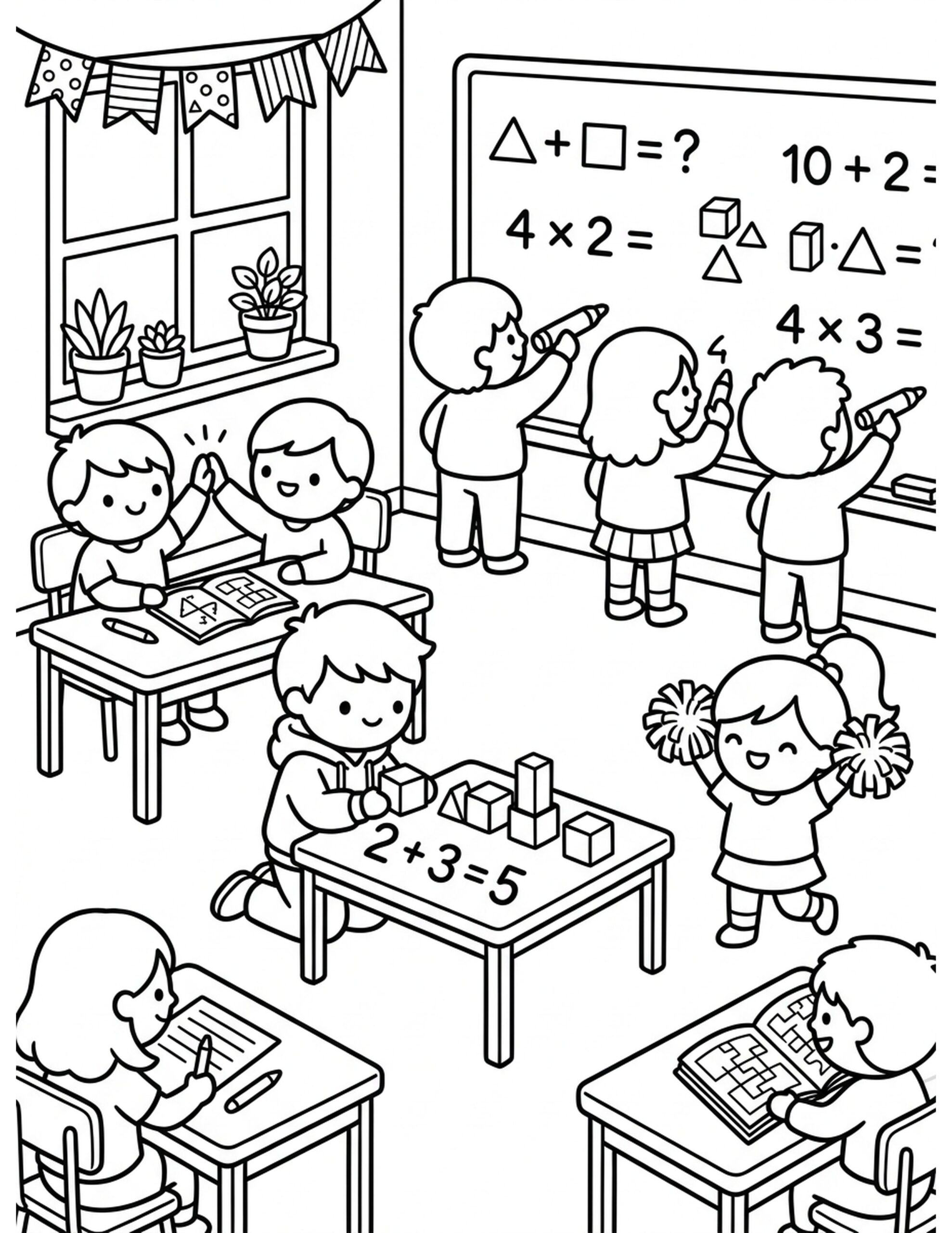 Math Puzzle Day Coloring Page