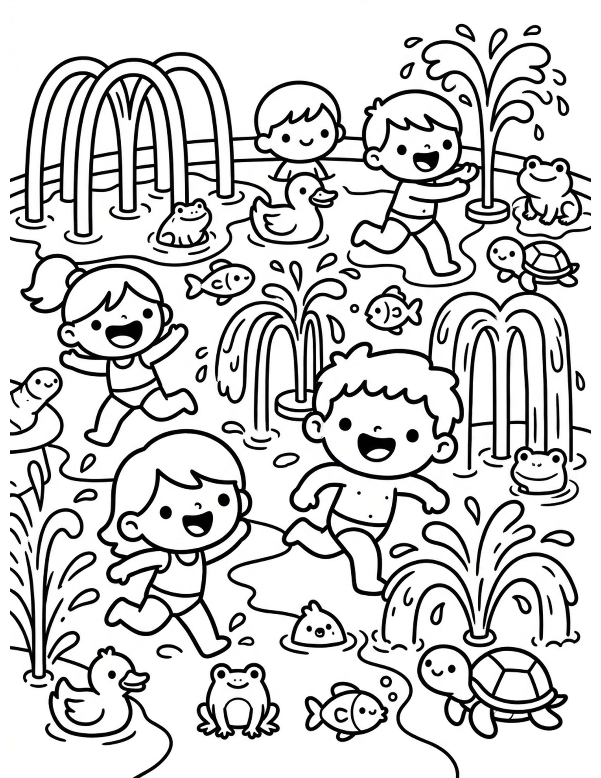 Splash Zone Coloring Page