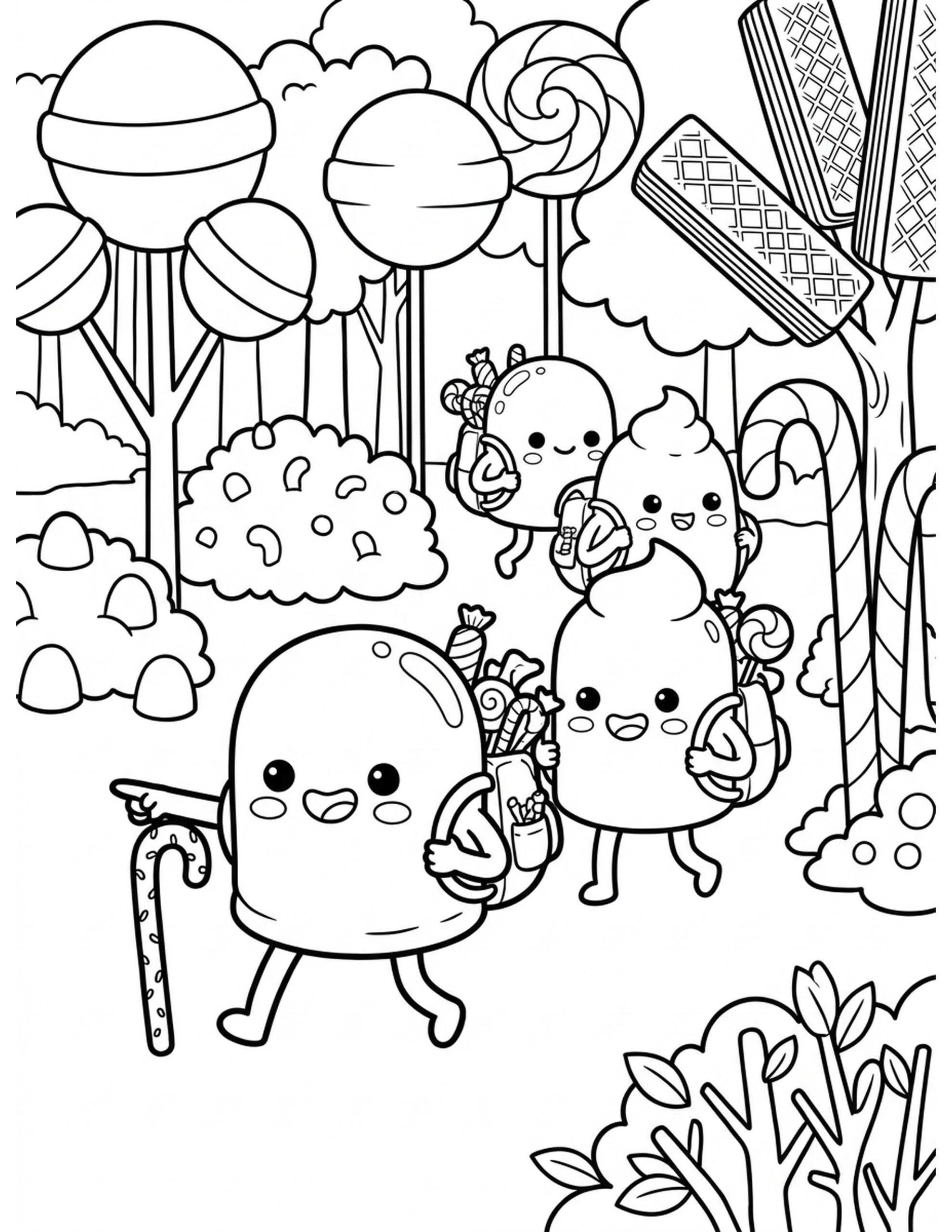 Ice Cream Adventure Time Coloring Page