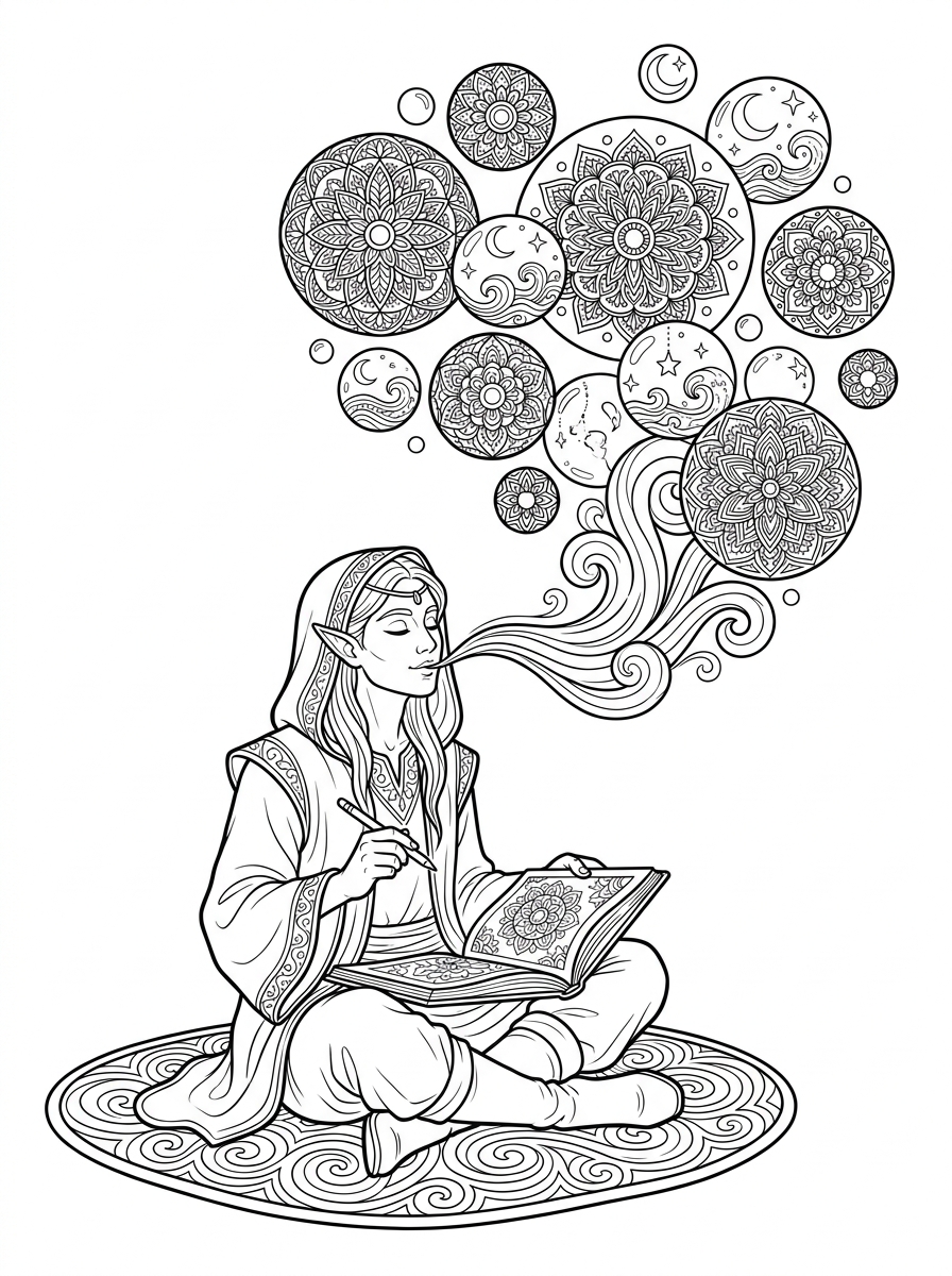 Mindful Breathing Coloring Page