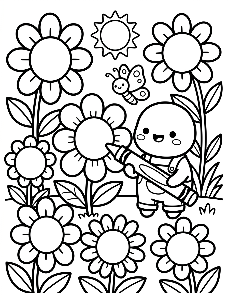 Garden of Affirmations Coloring Page