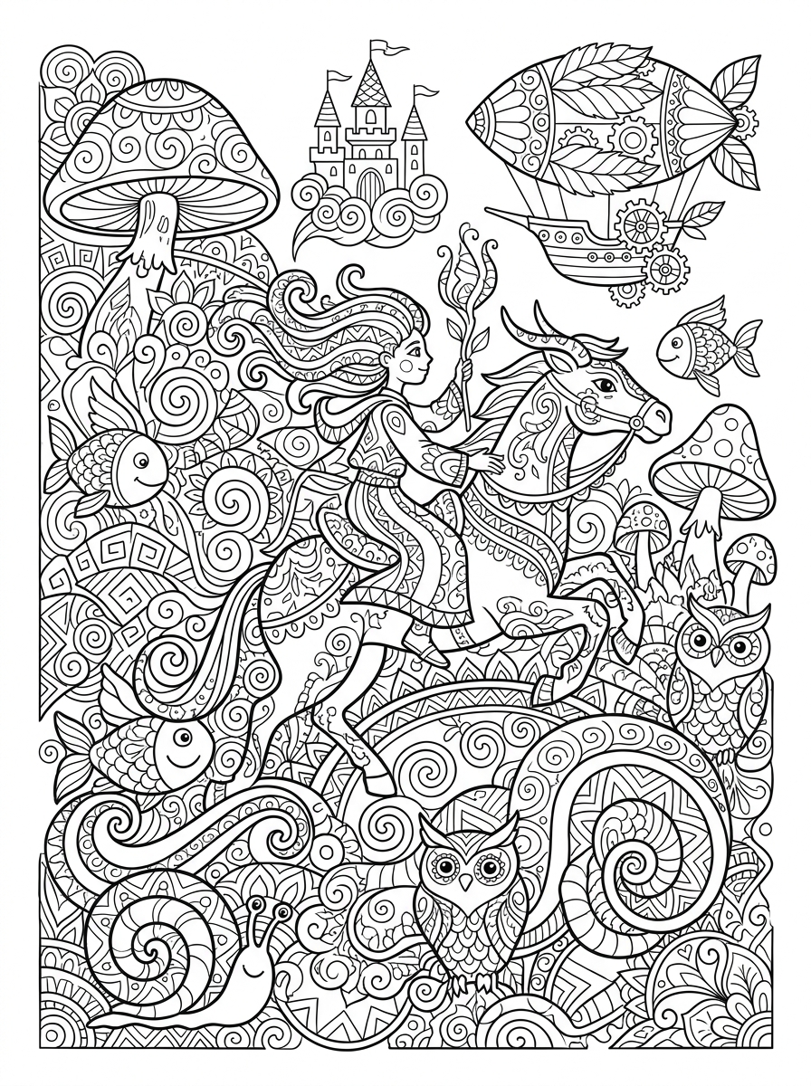 Colorful Journeys Coloring Page