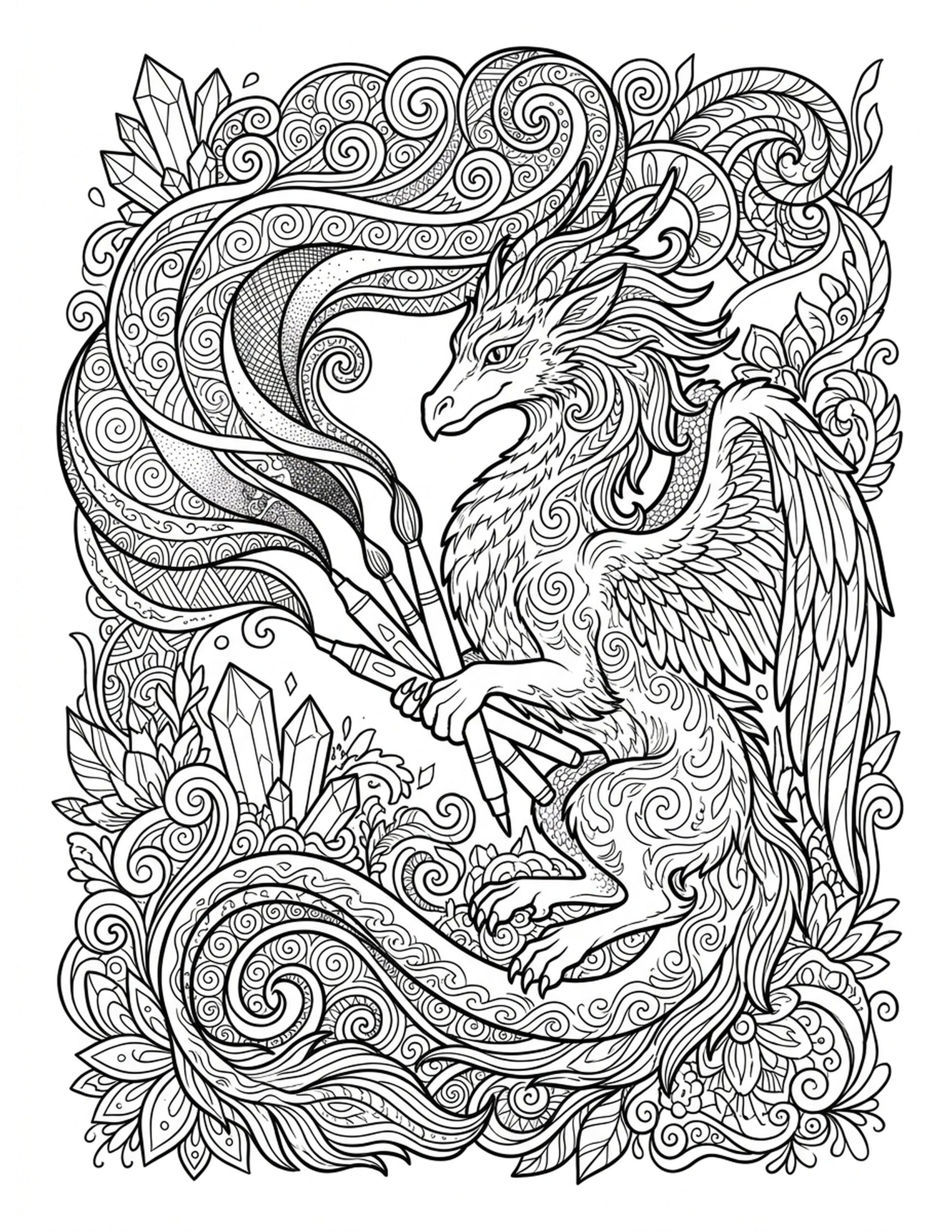 Colorful Blends and Shades Coloring Page