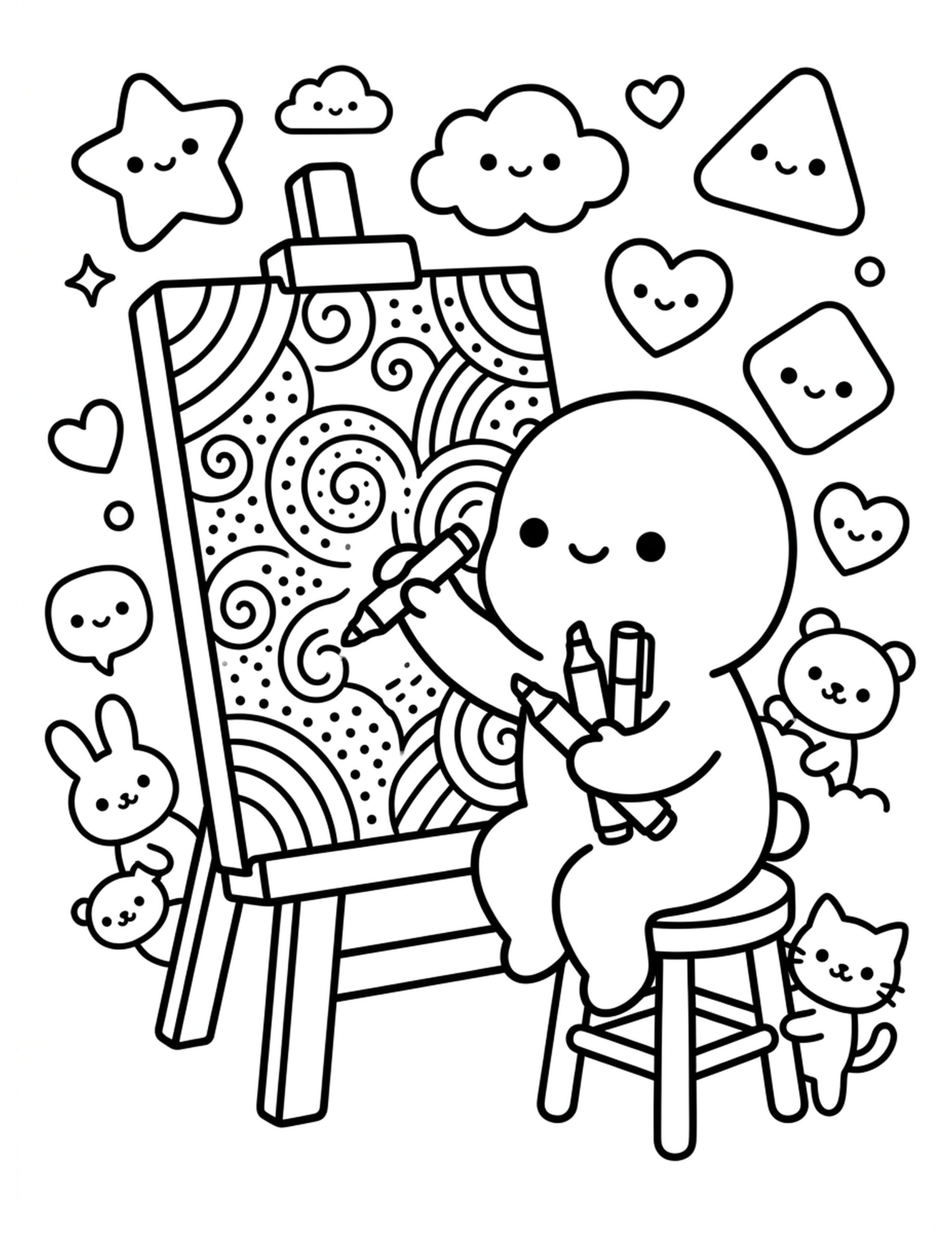 Fun with Marker Patterns Coloring Page