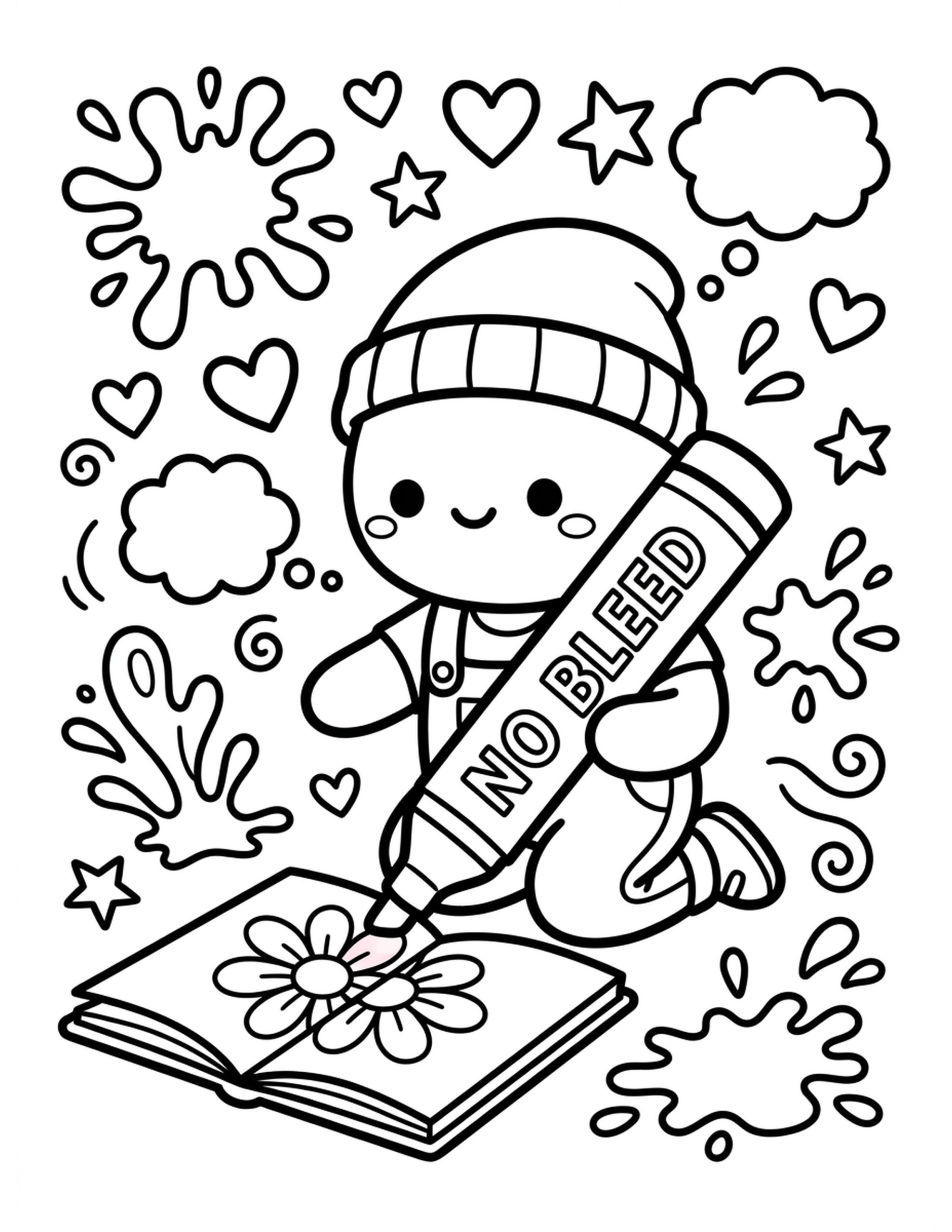 Tips for No Bleed Markers Coloring Page