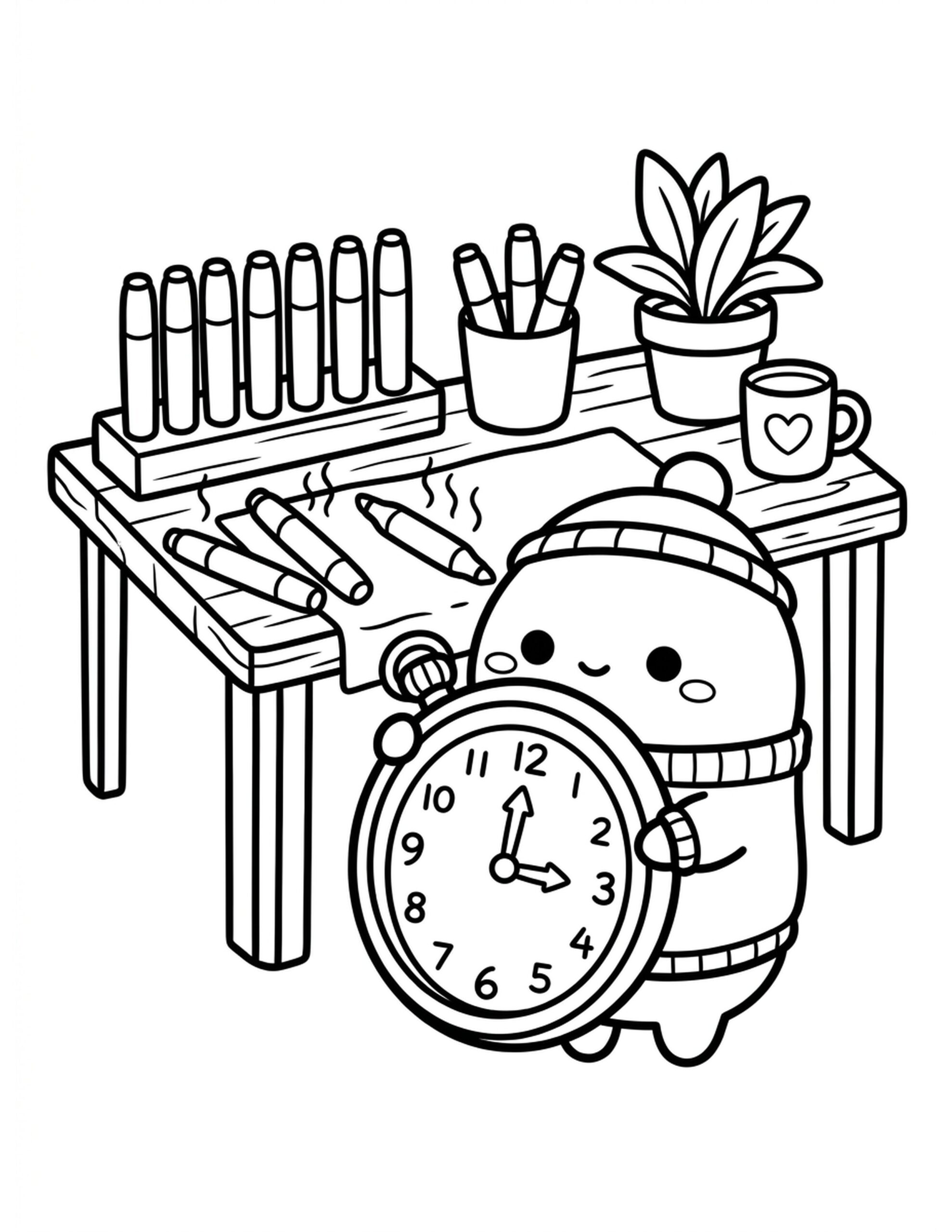 Marker Drying Time Warning Coloring Page