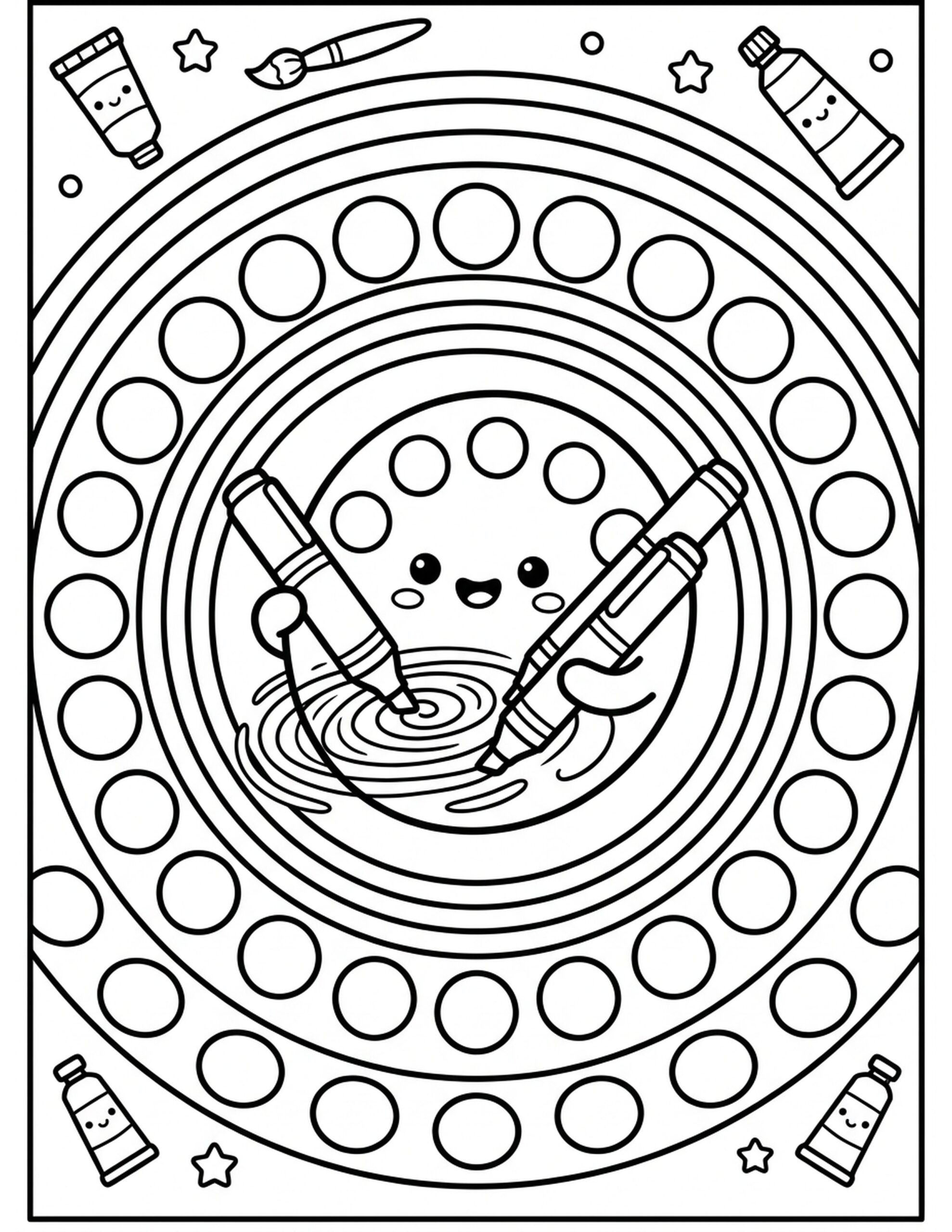 Exploring Color Combinations Coloring Page