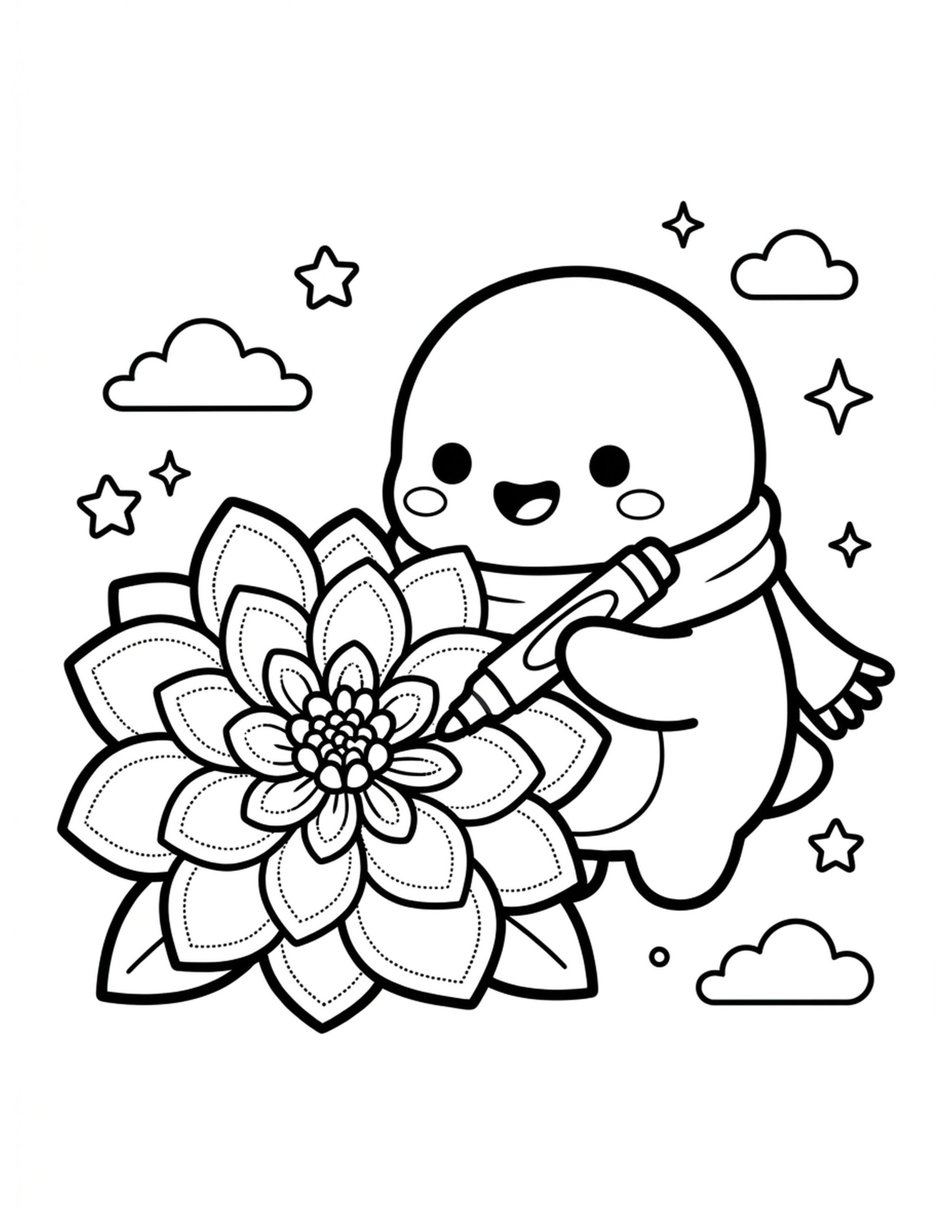 Layering Techniques with Markers Coloring Page
