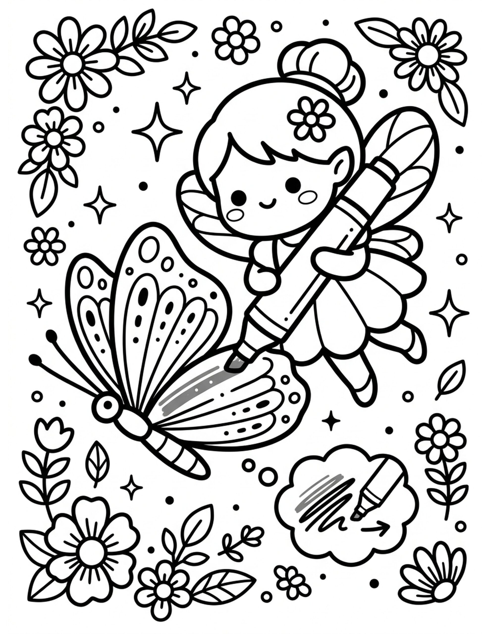 Marker Application Techniques Coloring Page
