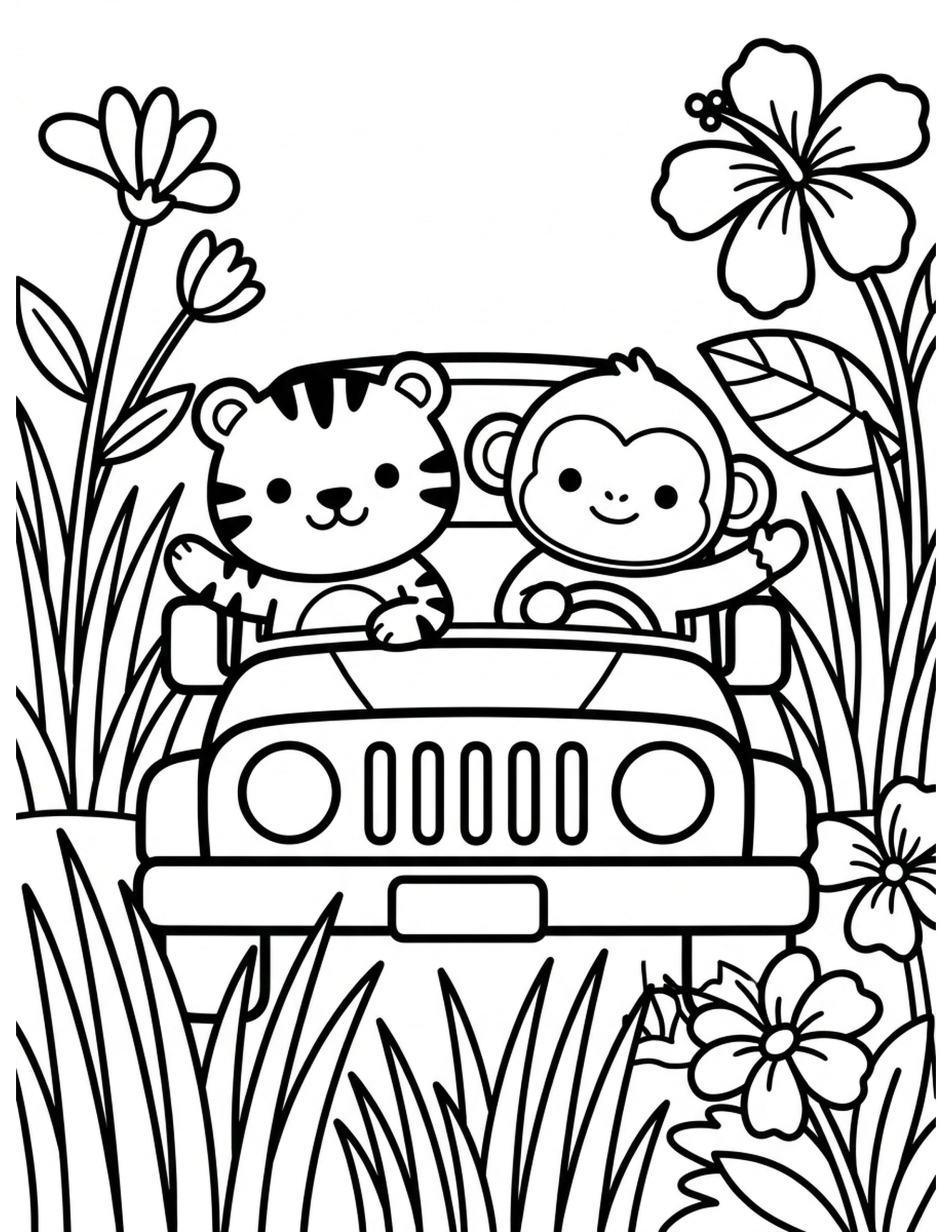Jungle Weather Wonders Coloring Page