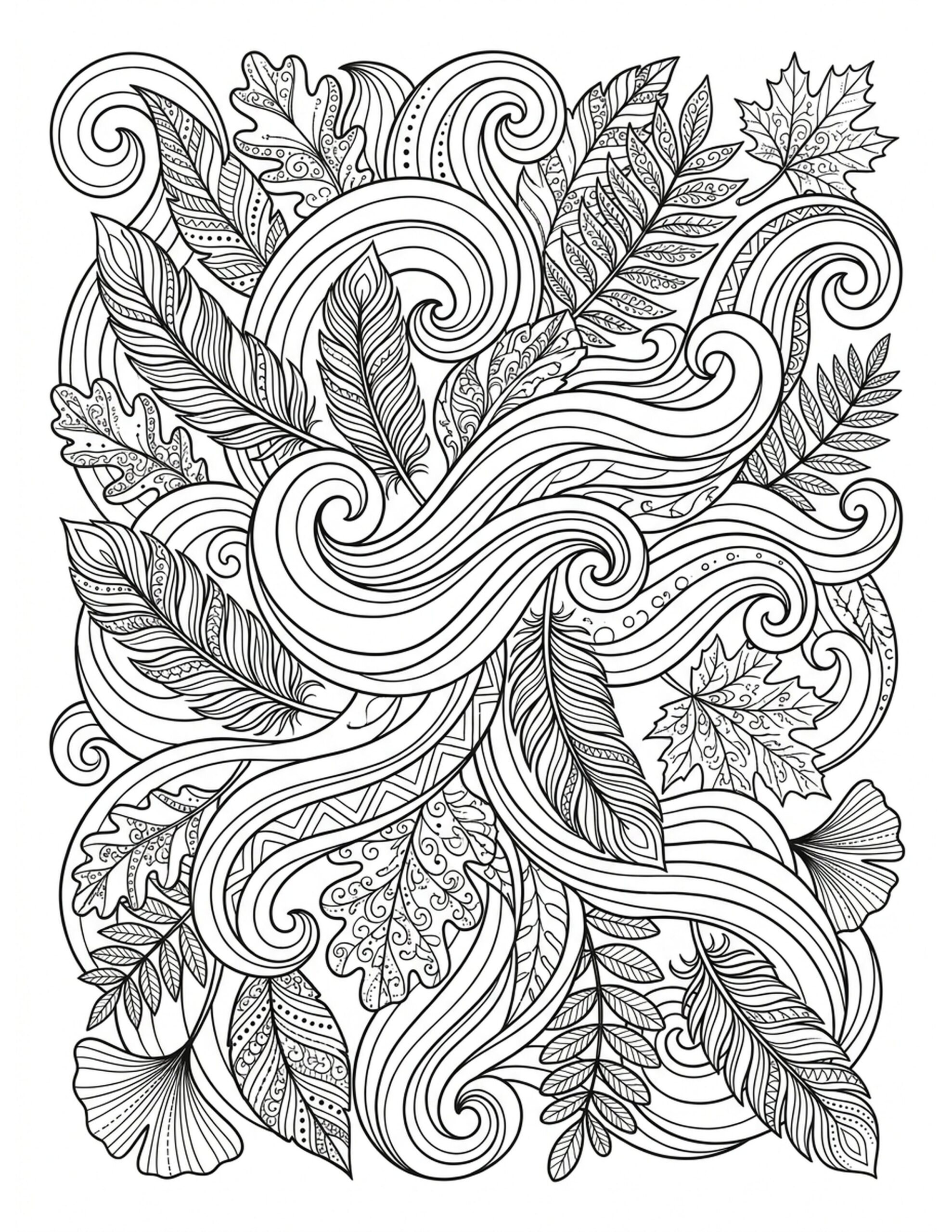 Guided Breathing Space Coloring Page