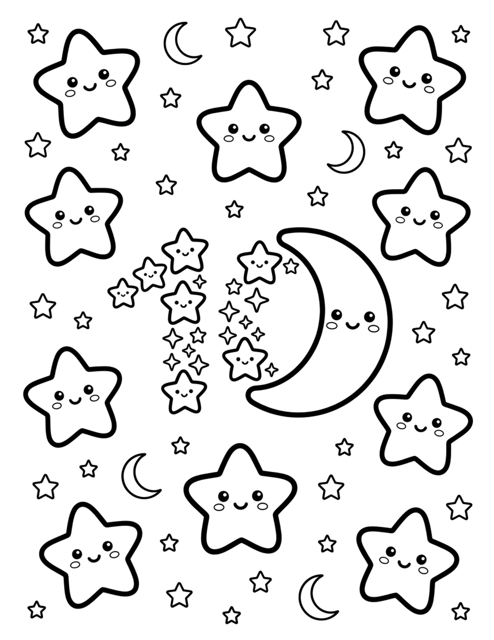 Ten Bright Stars Coloring Page