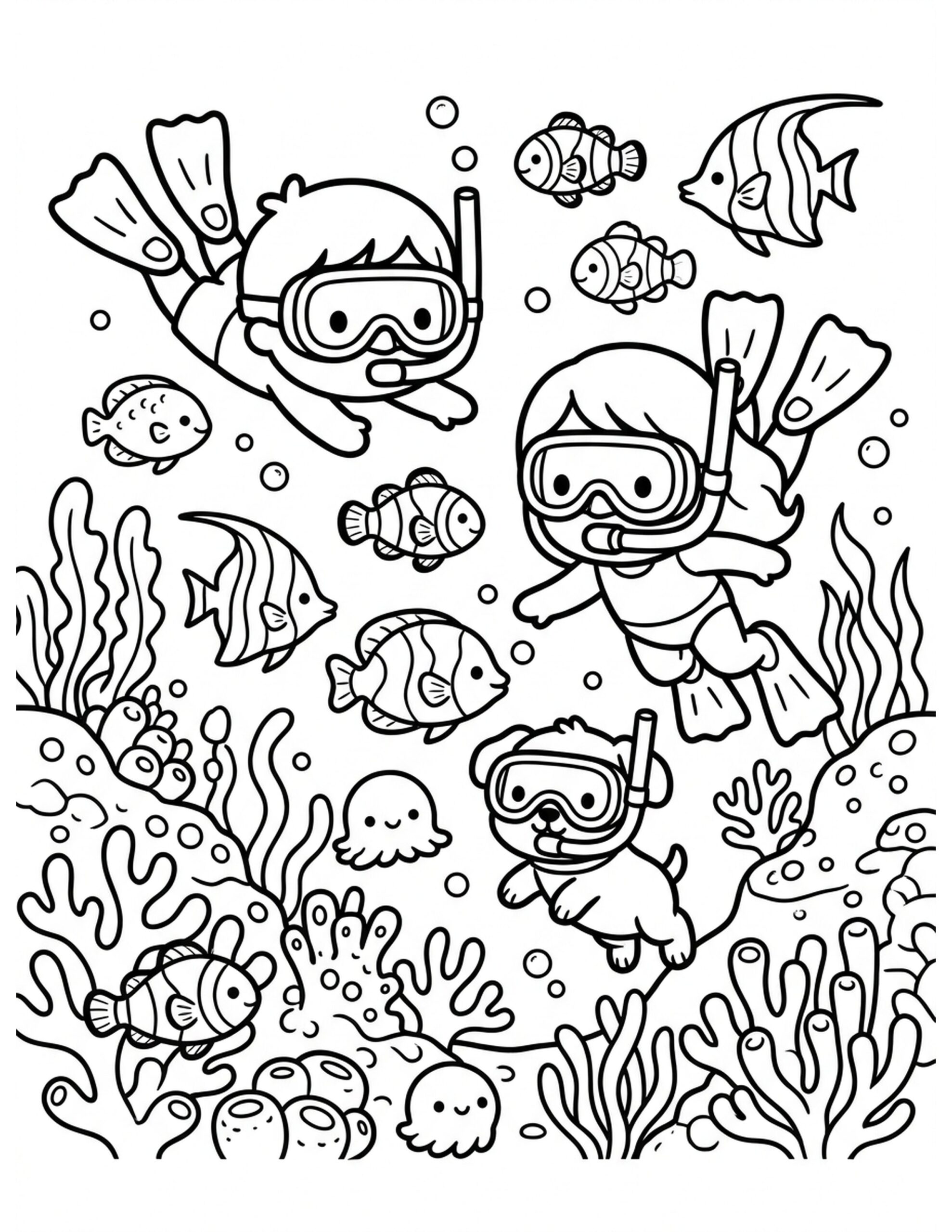 Ocean Adventure Coloring Page