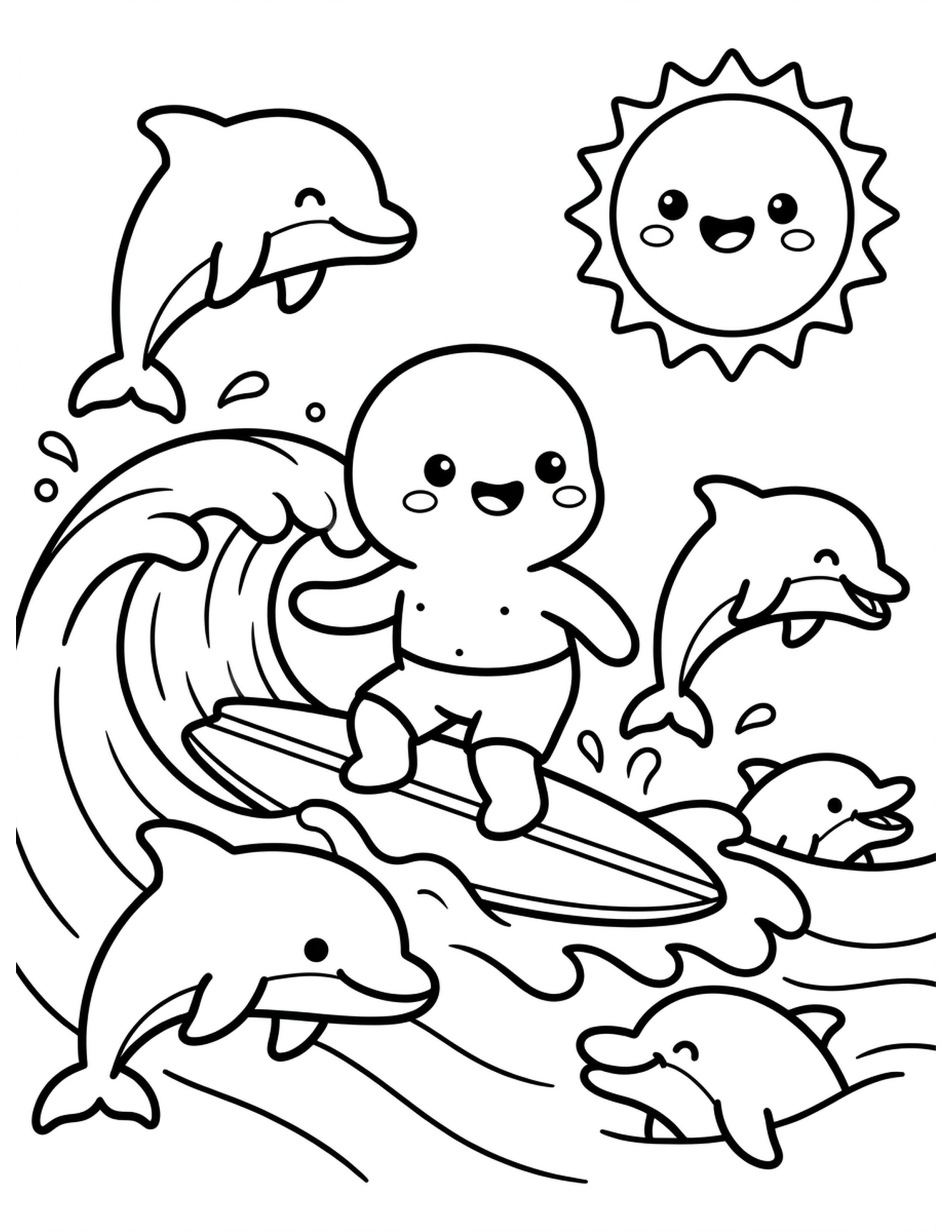 Surf's Up Coloring Page