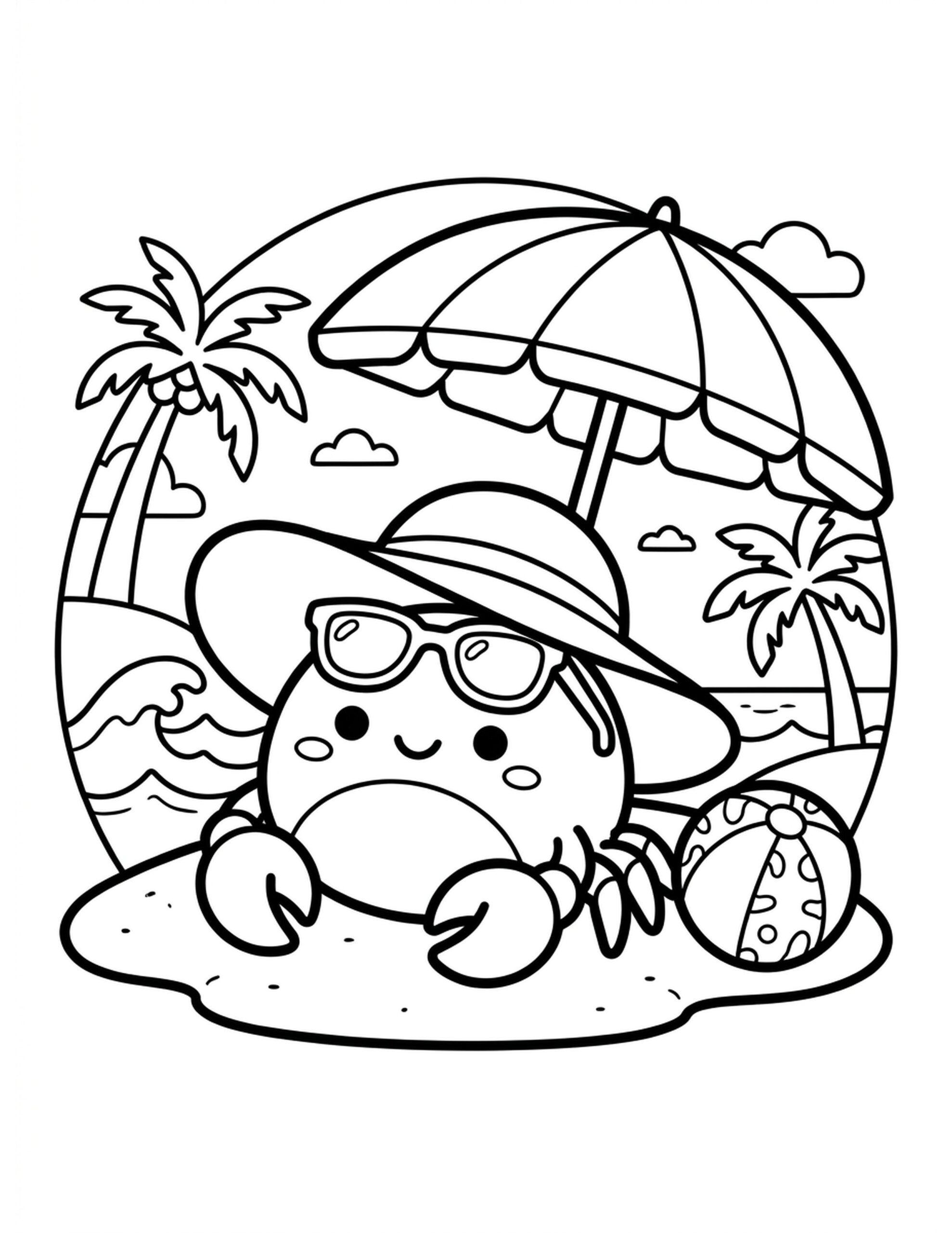 Crabby Business Coloring Page