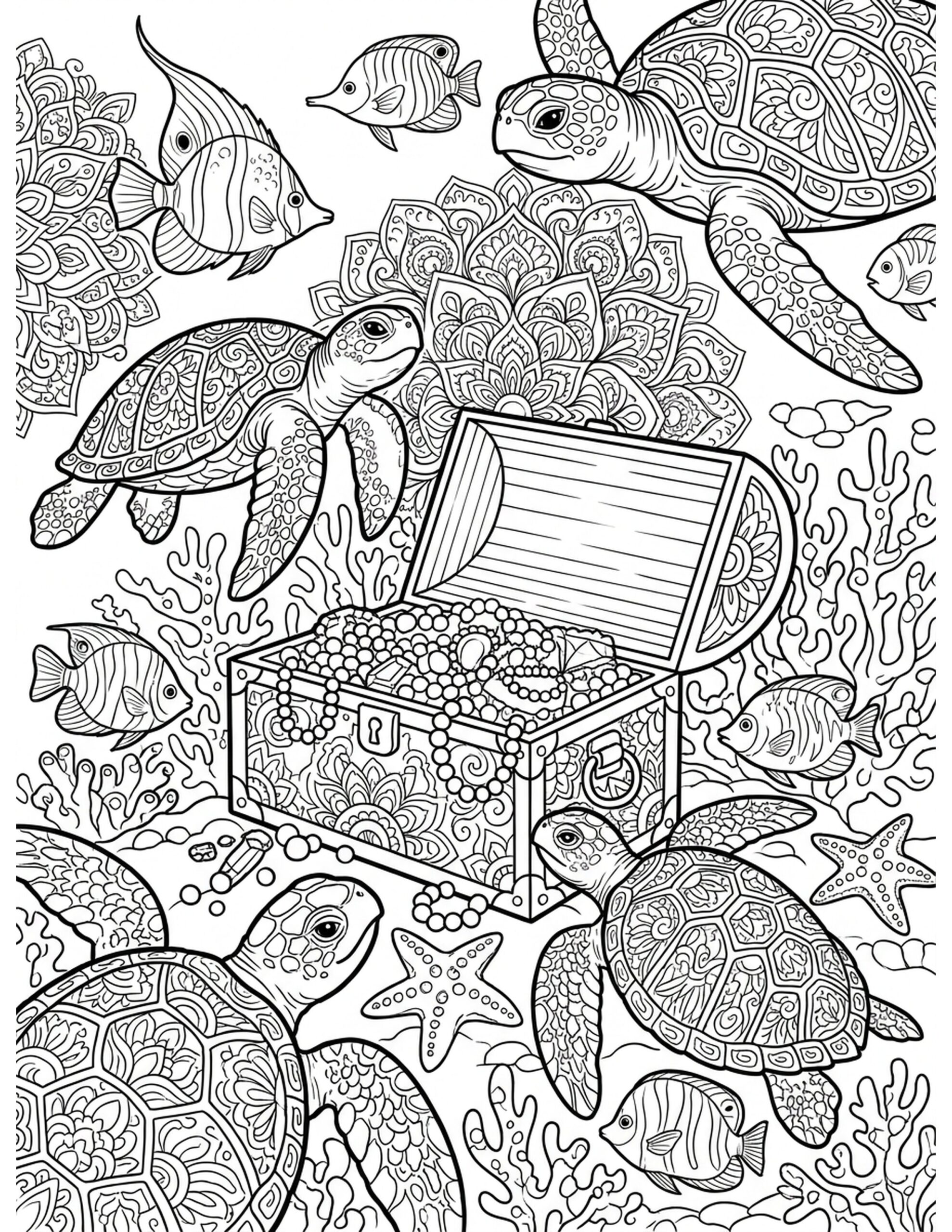 Underwater Exploration Coloring Page